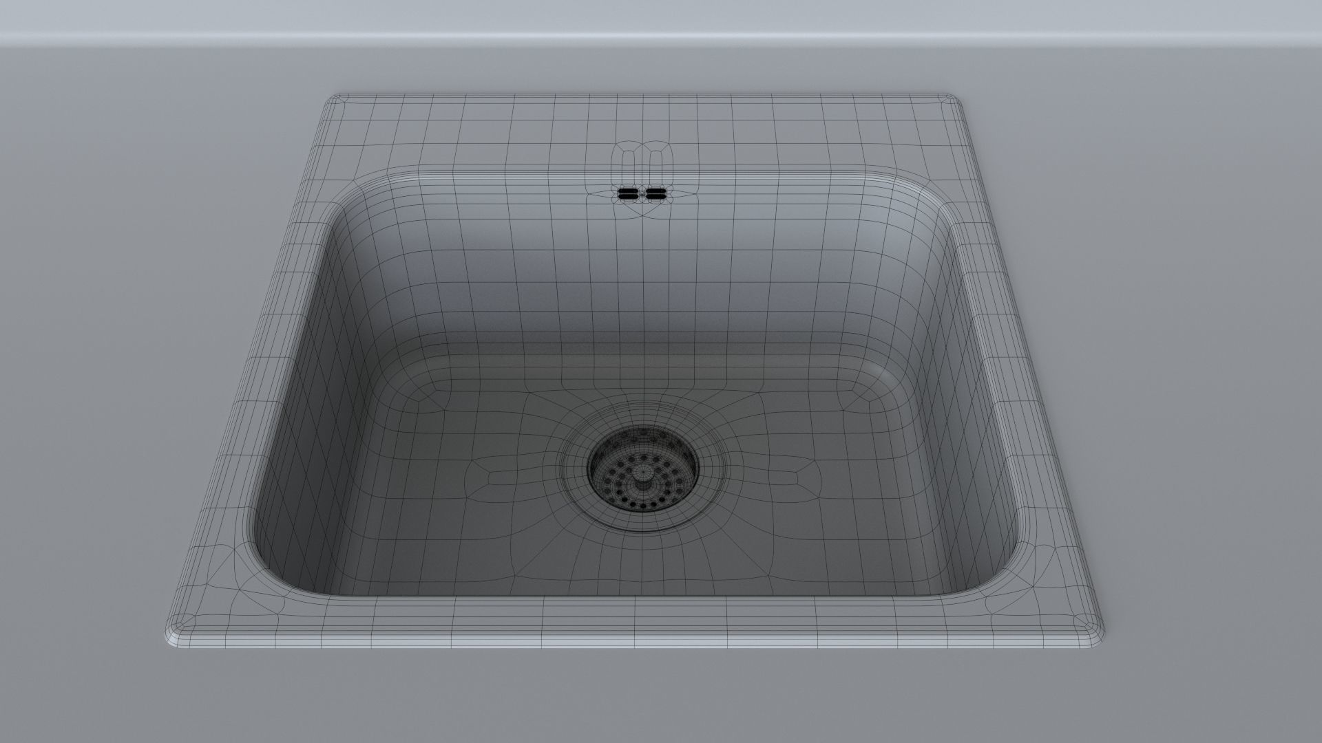 LANGUDDEN sink Ikea 46x46cm 3D model_1