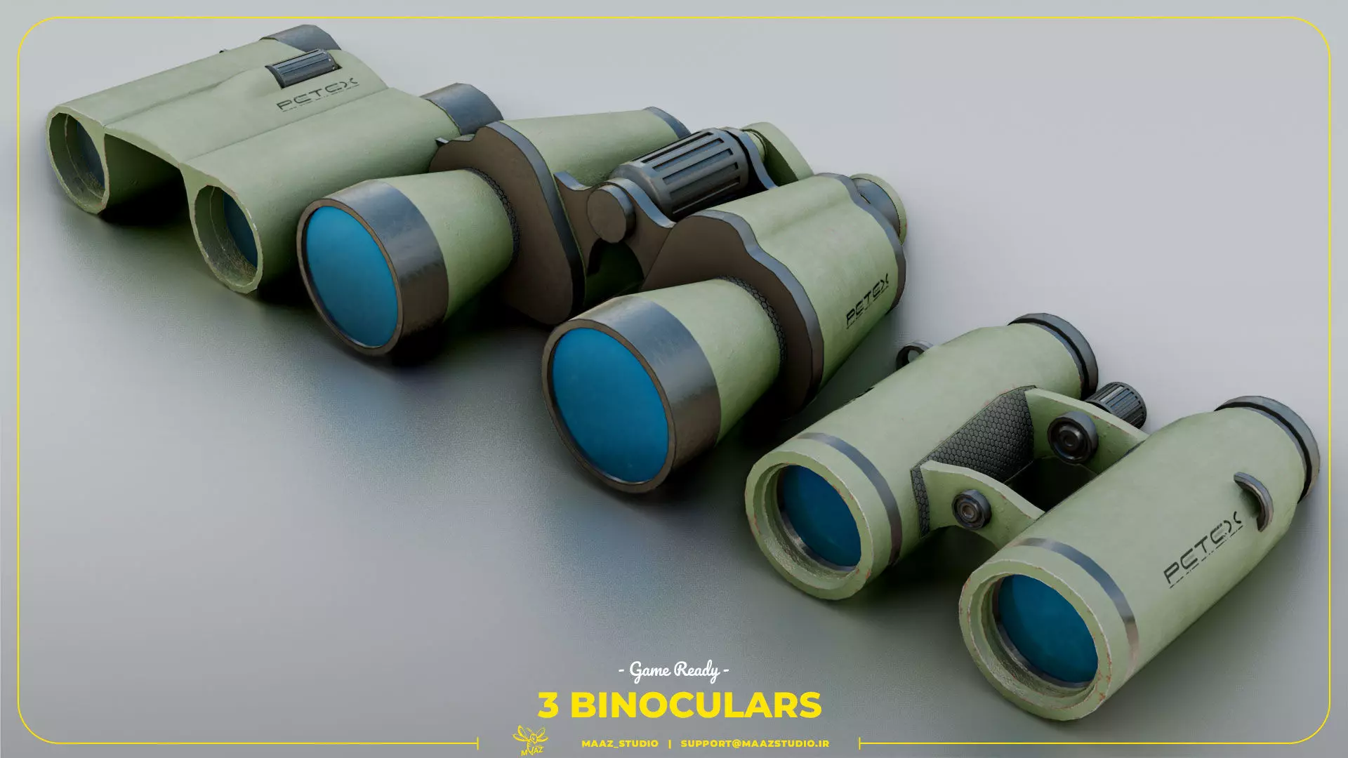 3 game ready Binoculars star wars Low-poly 3D model