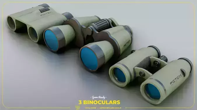 3 game ready Binoculars star wars Low-poly 3D model