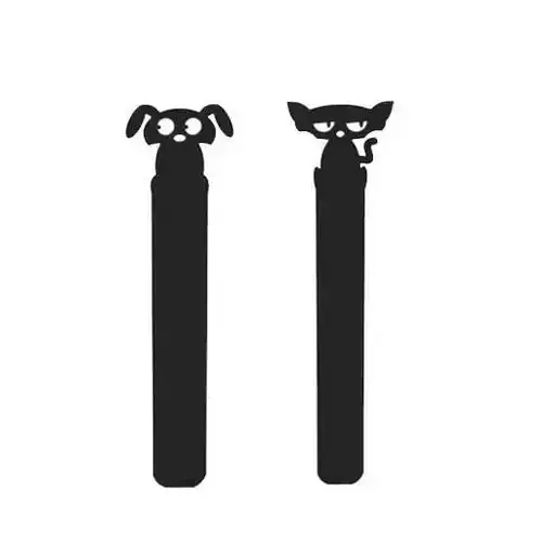 Bookmarks cat and dog on stick 3D print model