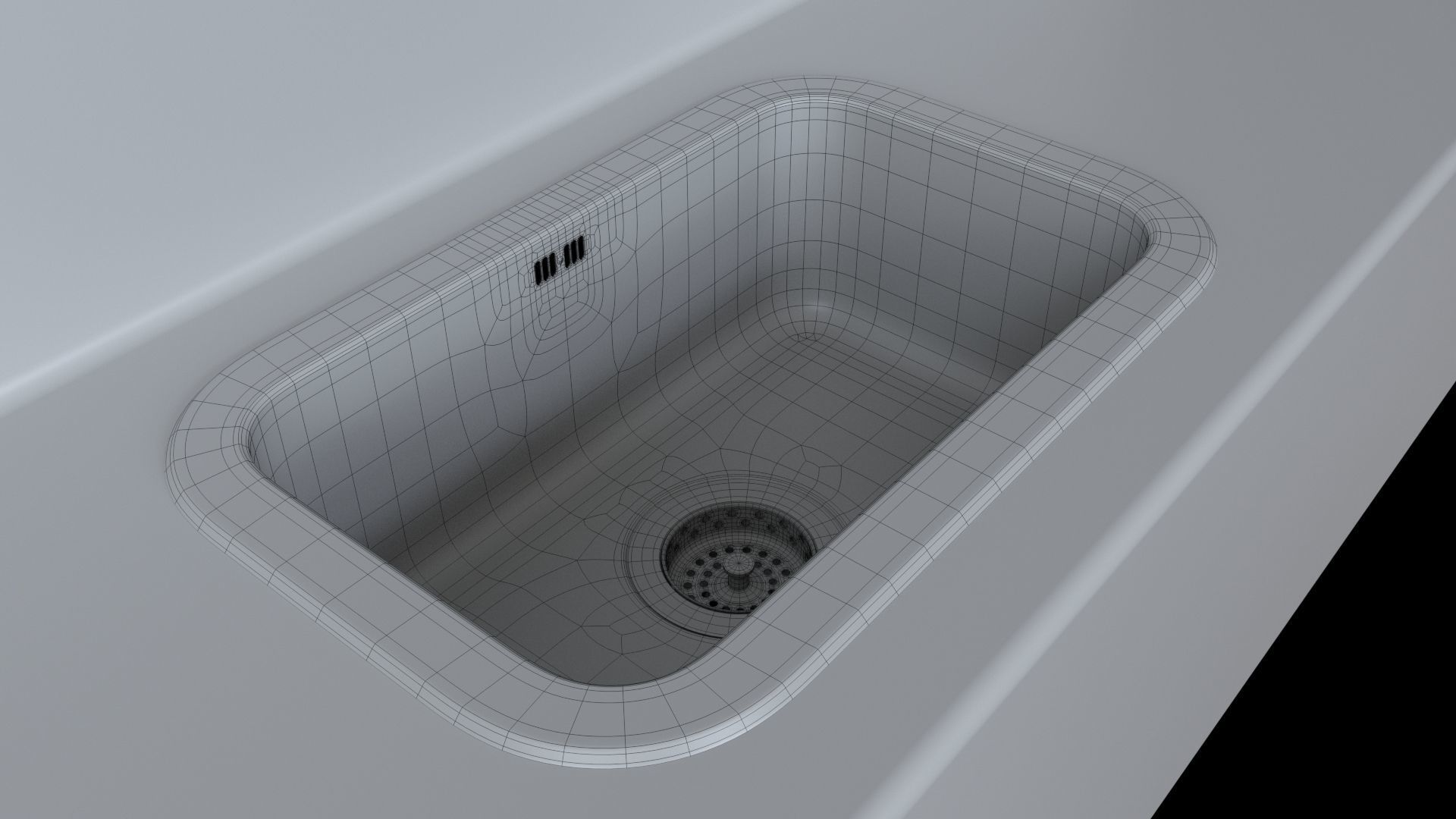 BOHOLMEN sink Ikea 47x30cm 3D model_3