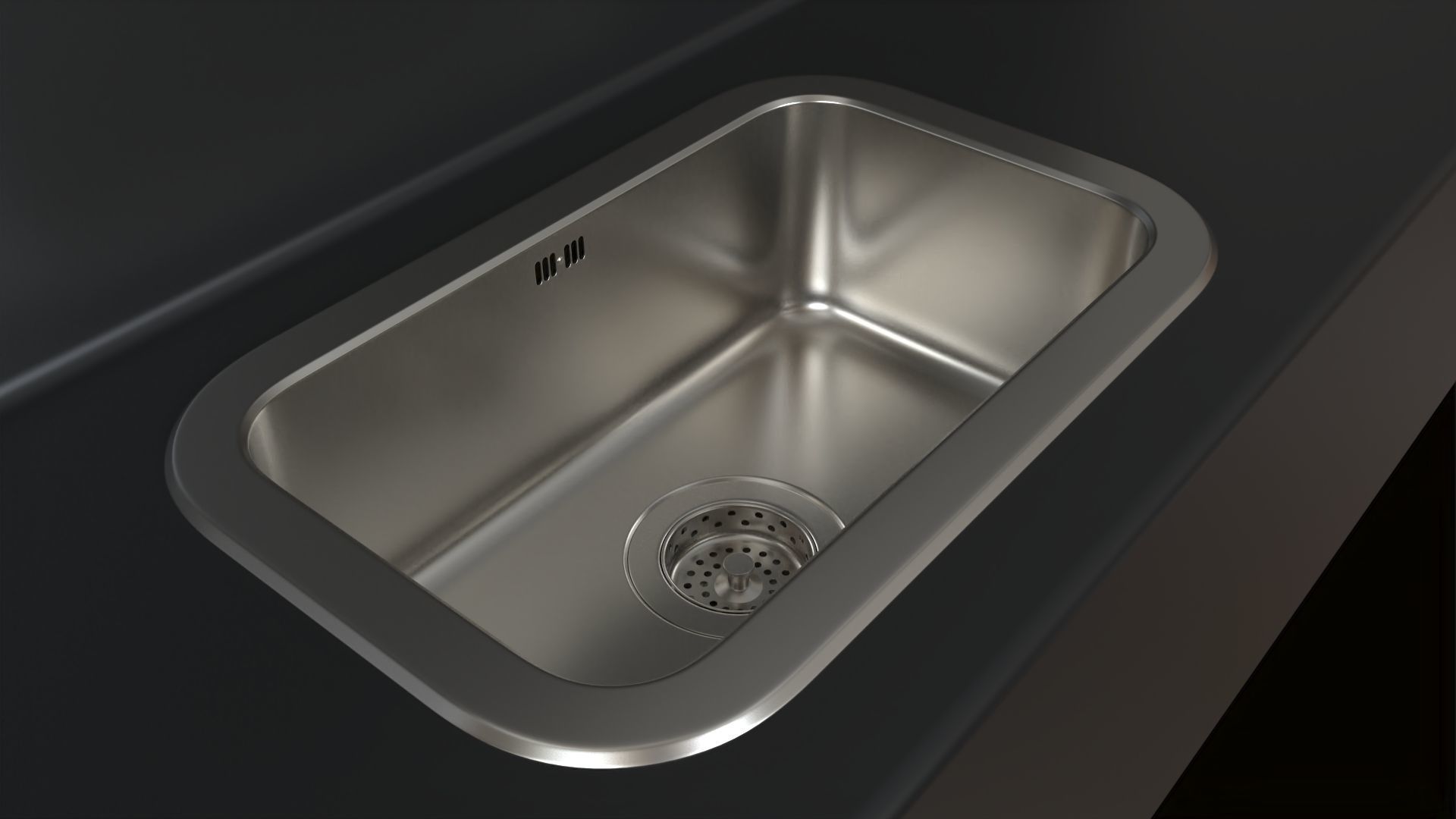 BOHOLMEN sink Ikea 47x30cm 3D model_2