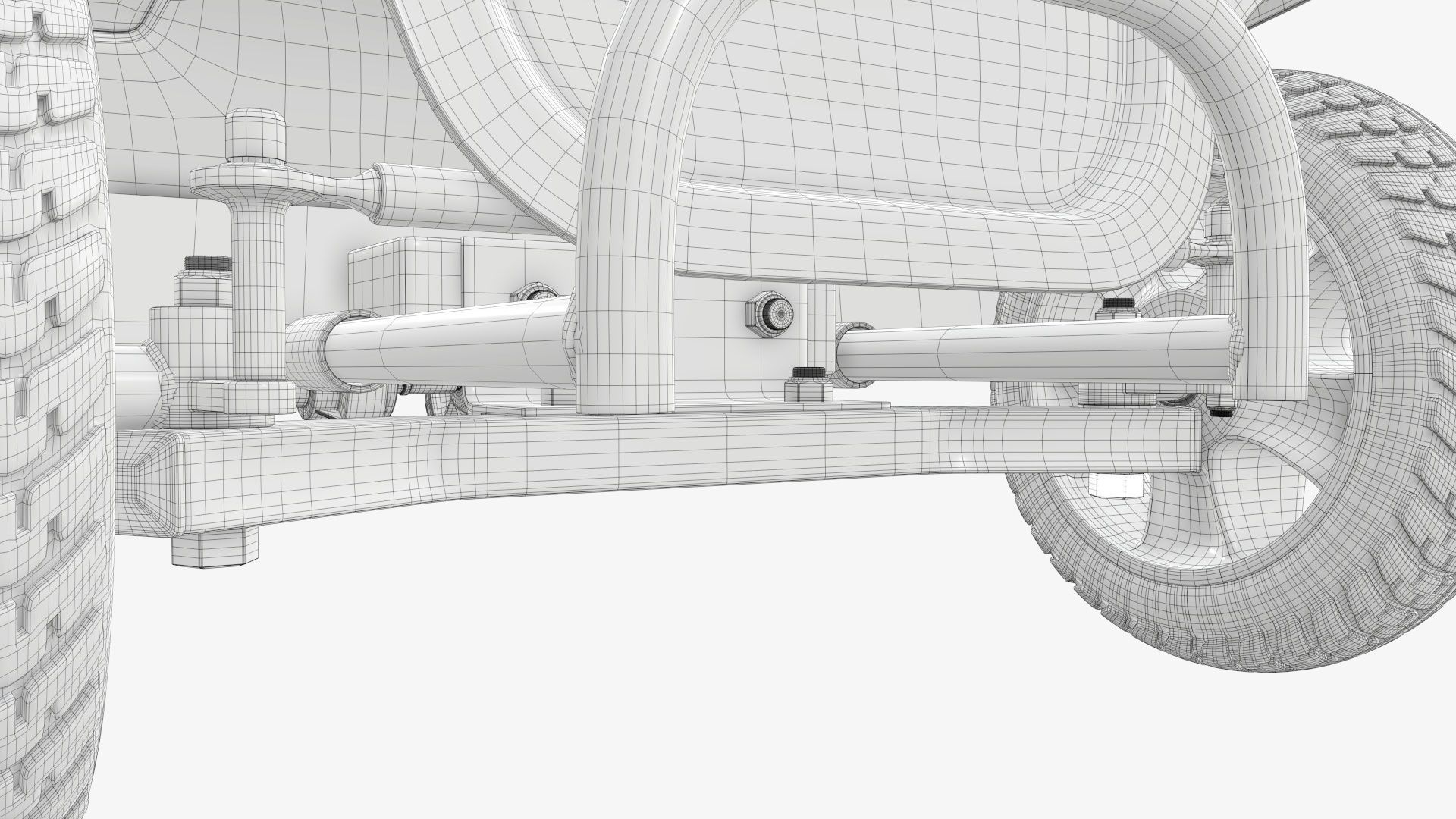 Medical four wheel power scooter 3D model_15