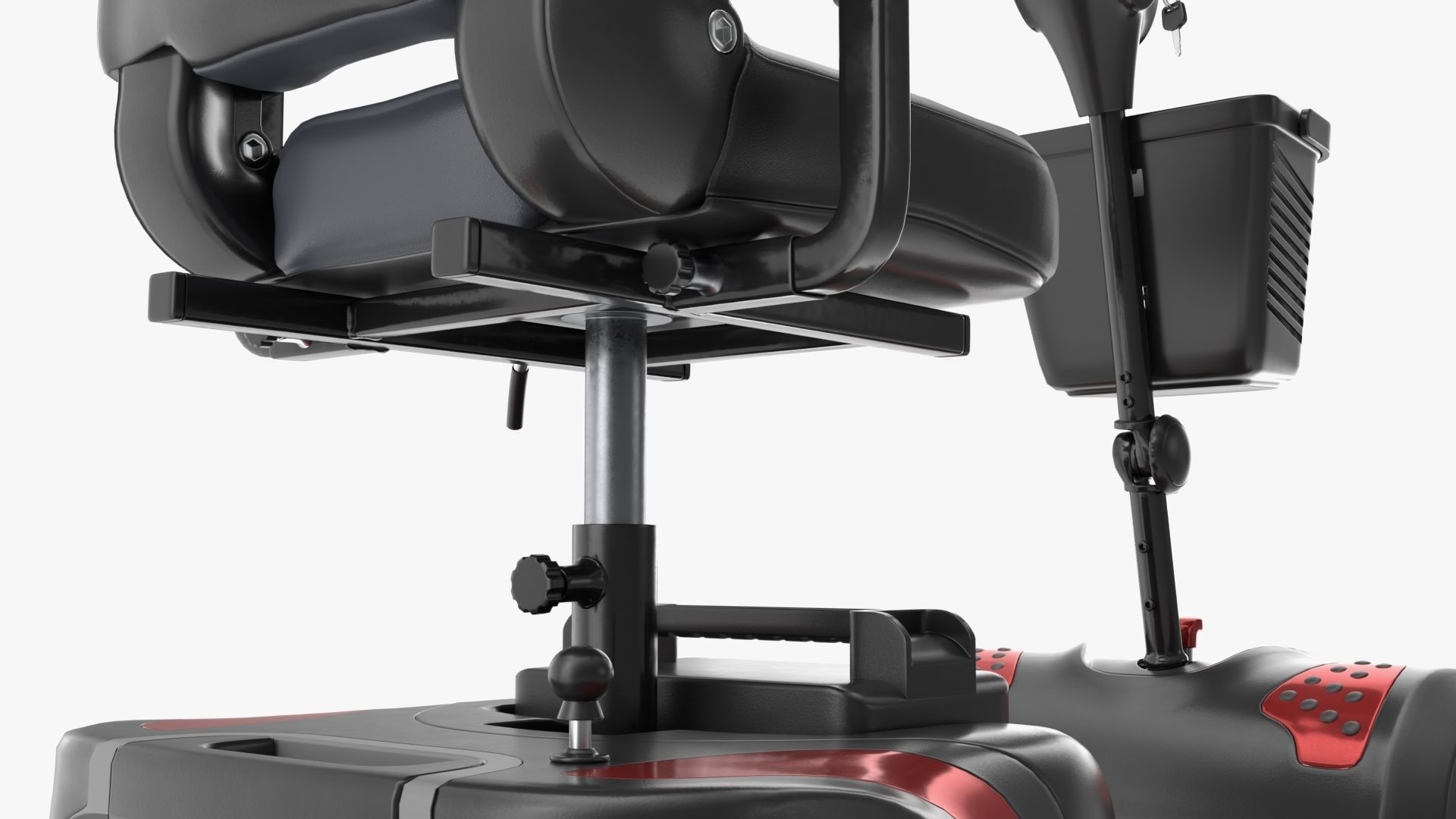 Medical four wheel power scooter 3D model_7