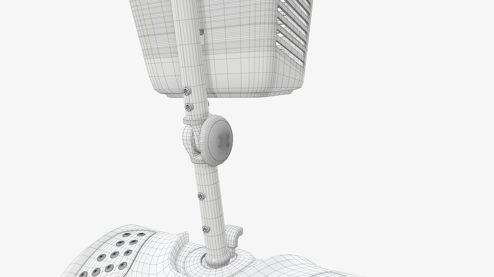 Medical four wheel power scooter 3D model_16