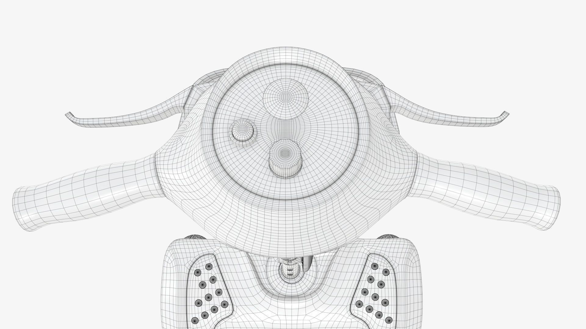 Medical four wheel power scooter 3D model_18