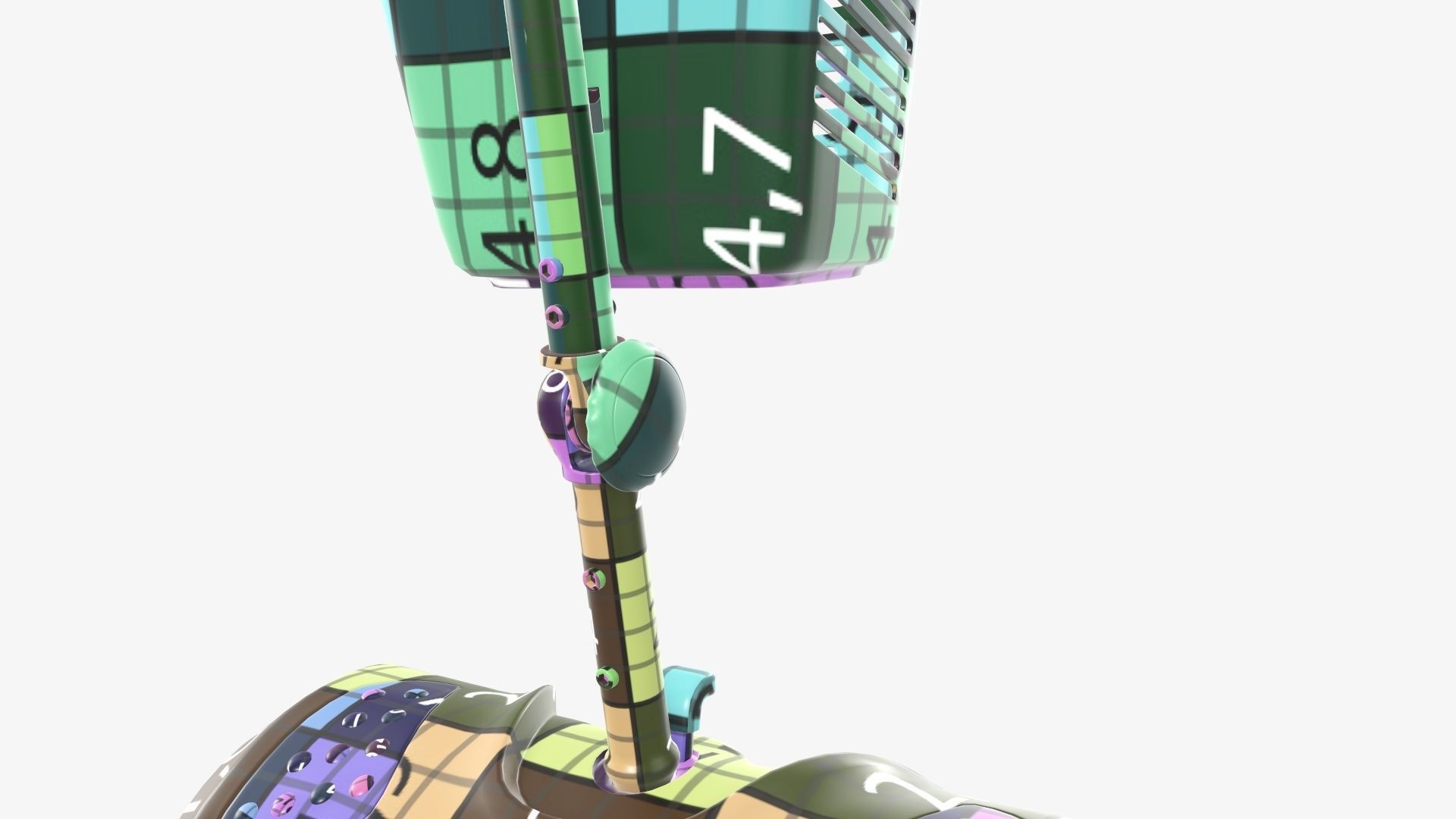 Medical four wheel power scooter 3D model_27