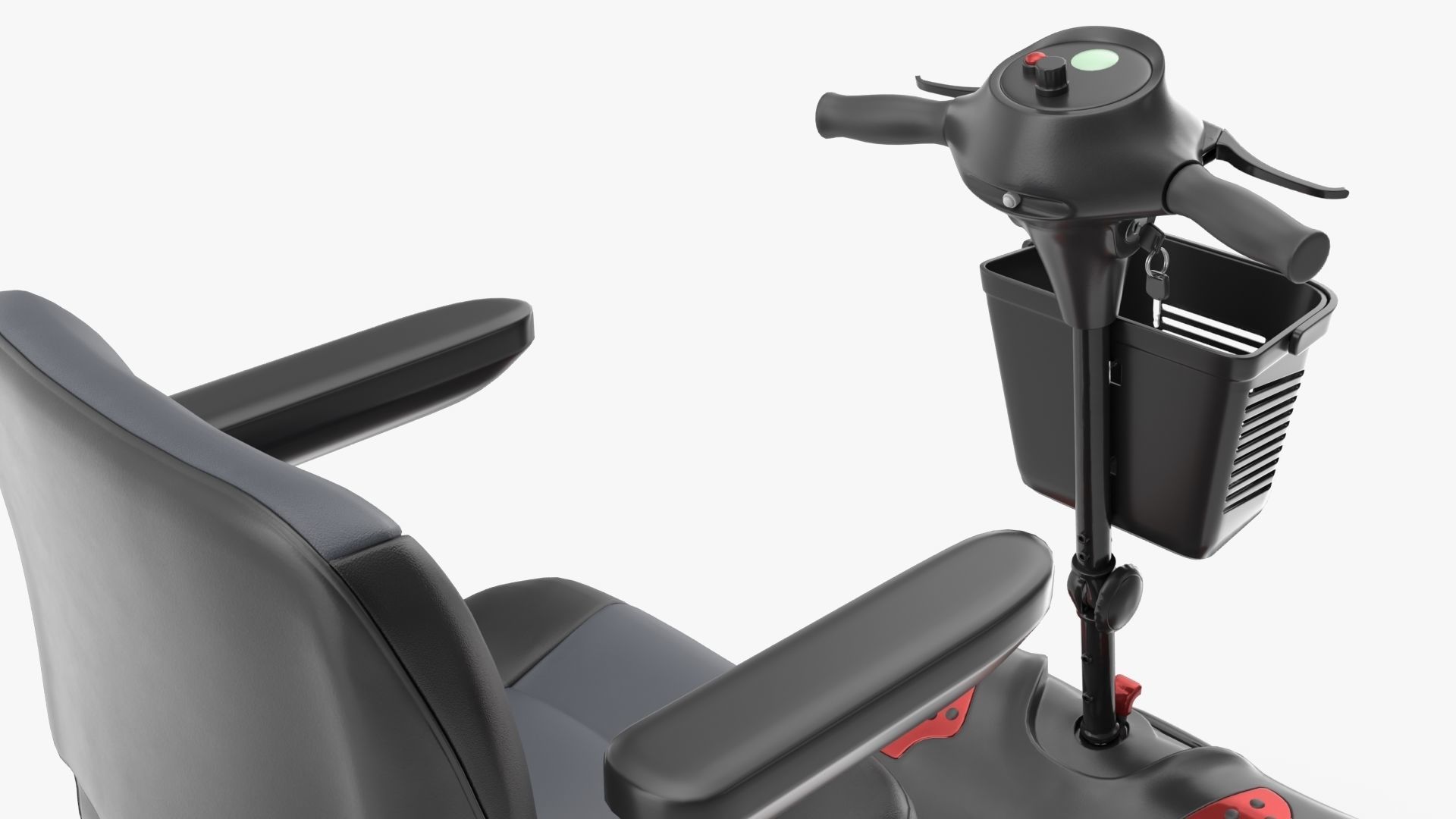 Medical four wheel power scooter 3D model_8