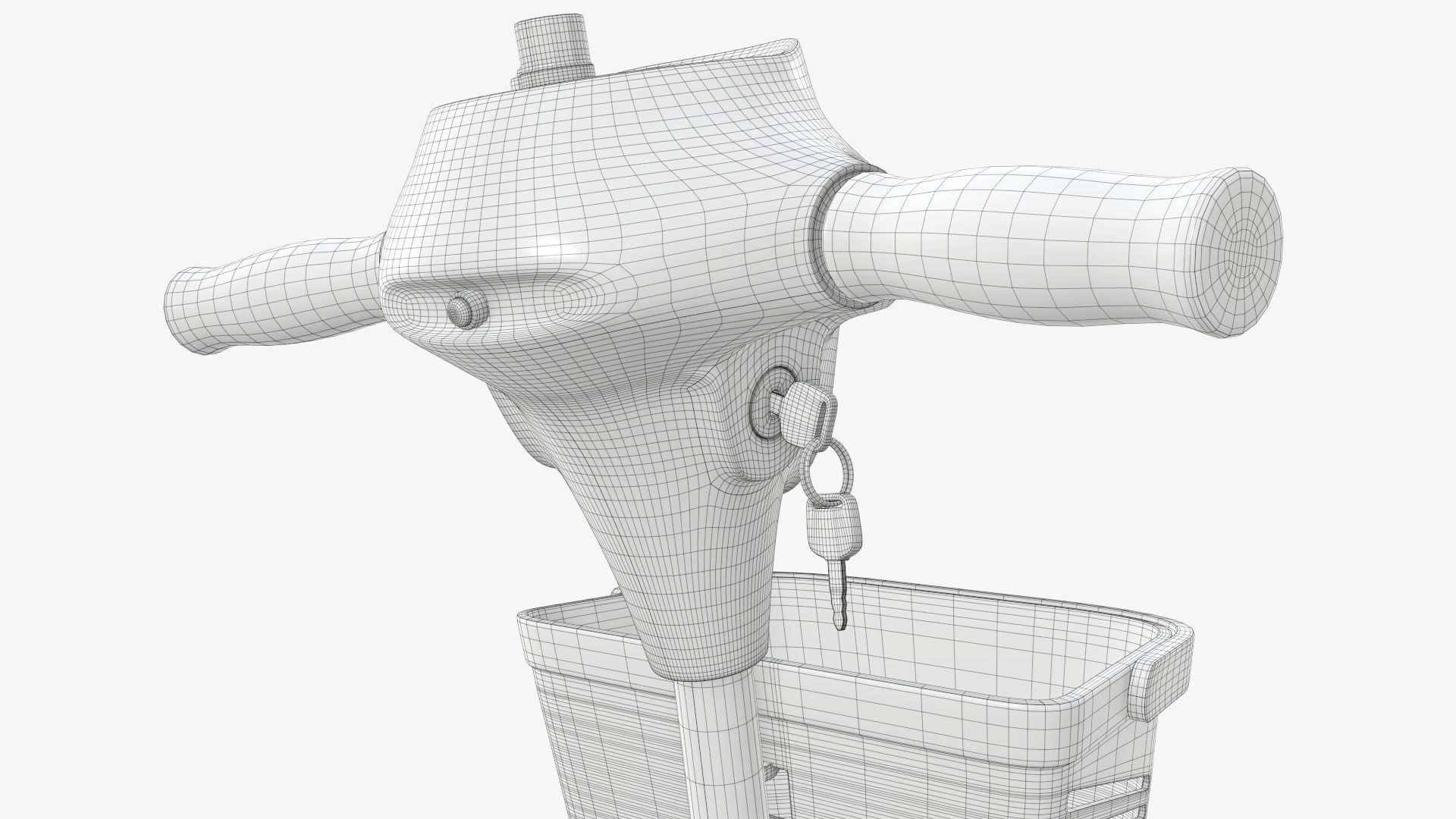 Medical four wheel power scooter 3D model_17