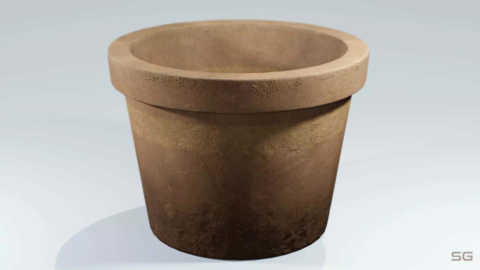 Planter concrete Free low-poly 3D model