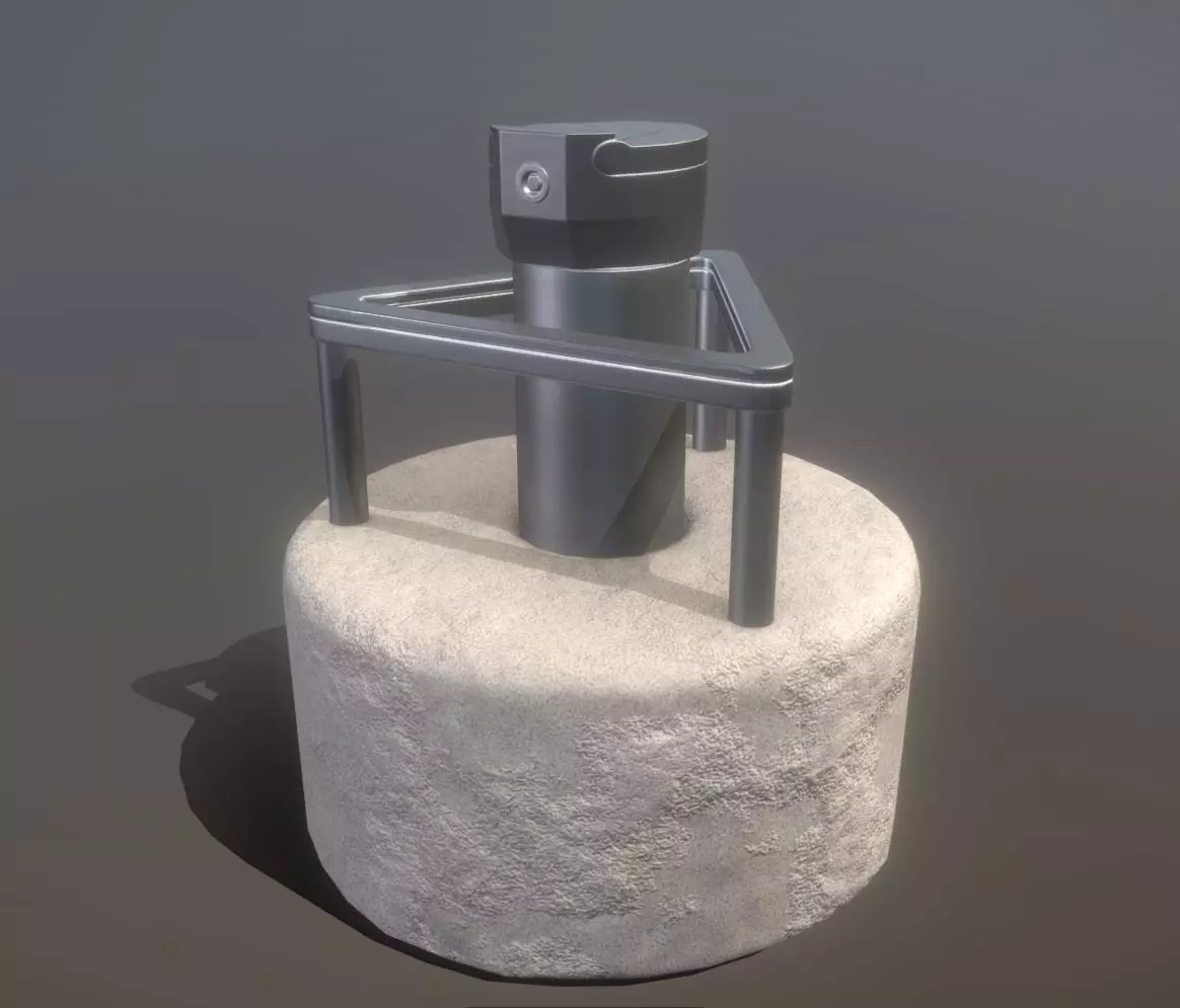 Groundwater Measure Pipe Low-Poly Version 3  Low-poly 3D model_0