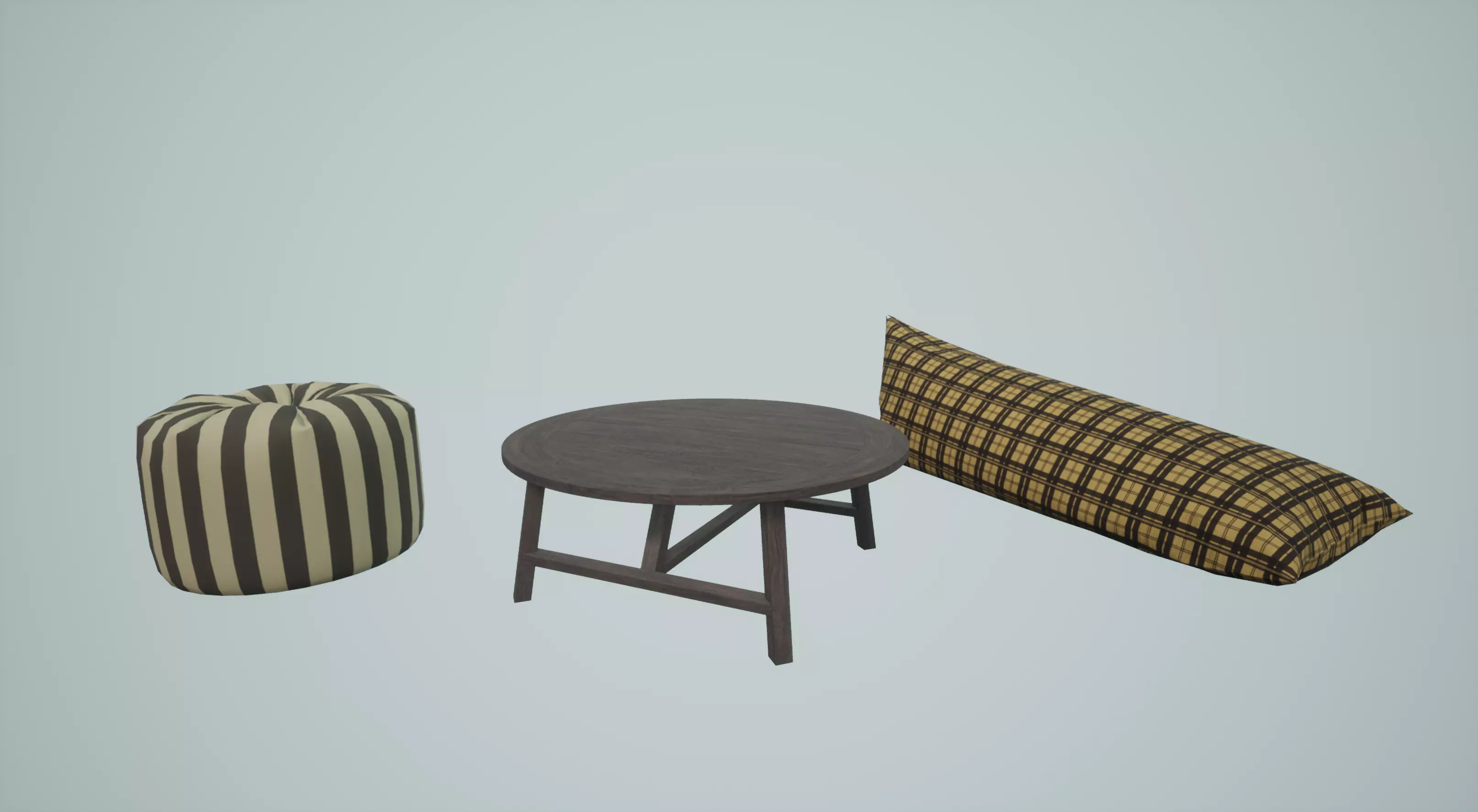 Basic Outdoor Lounge set Free low-poly 3D model