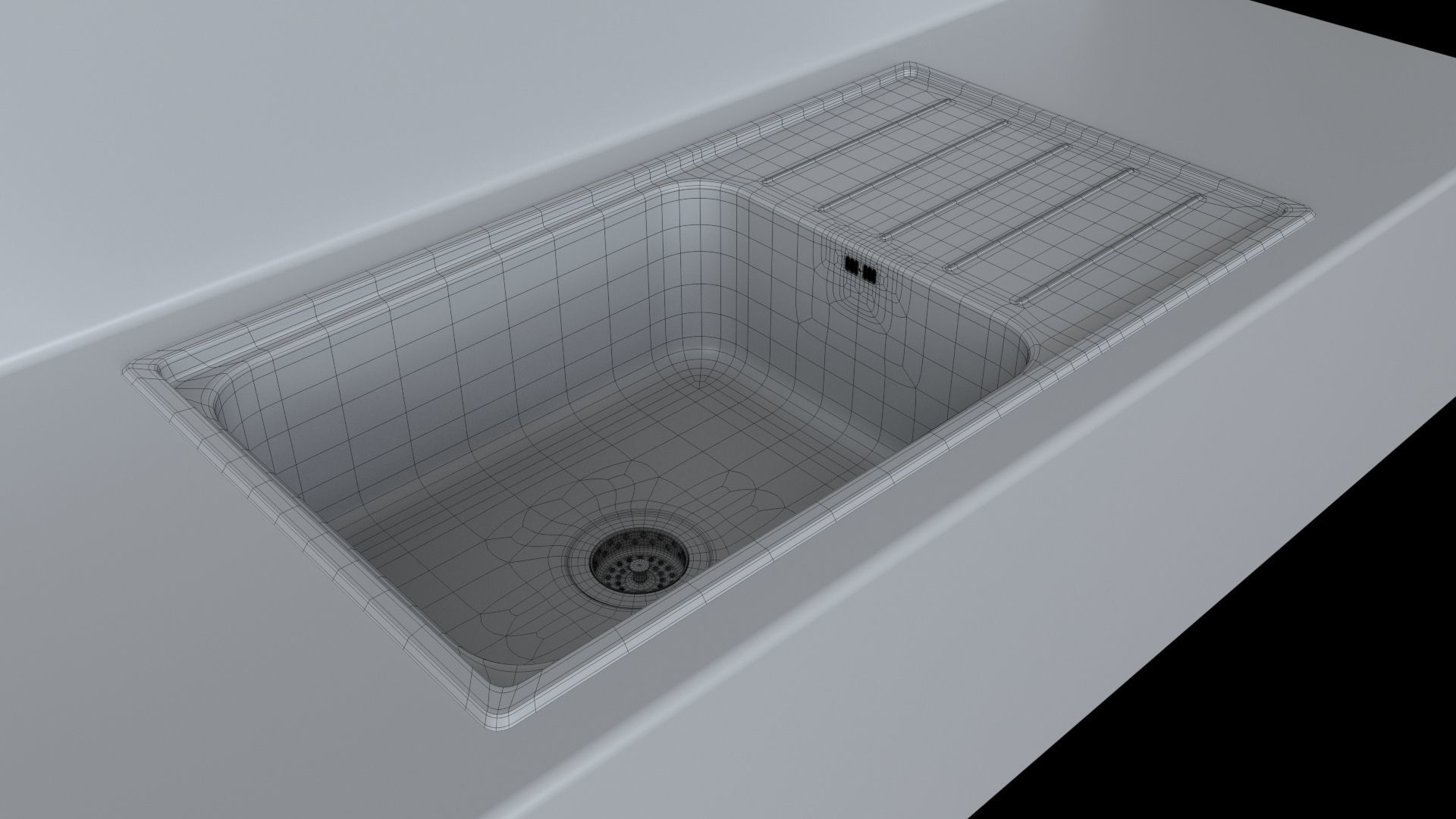 VATTUDALEN sink Ikea 86x47cm 3D model_3