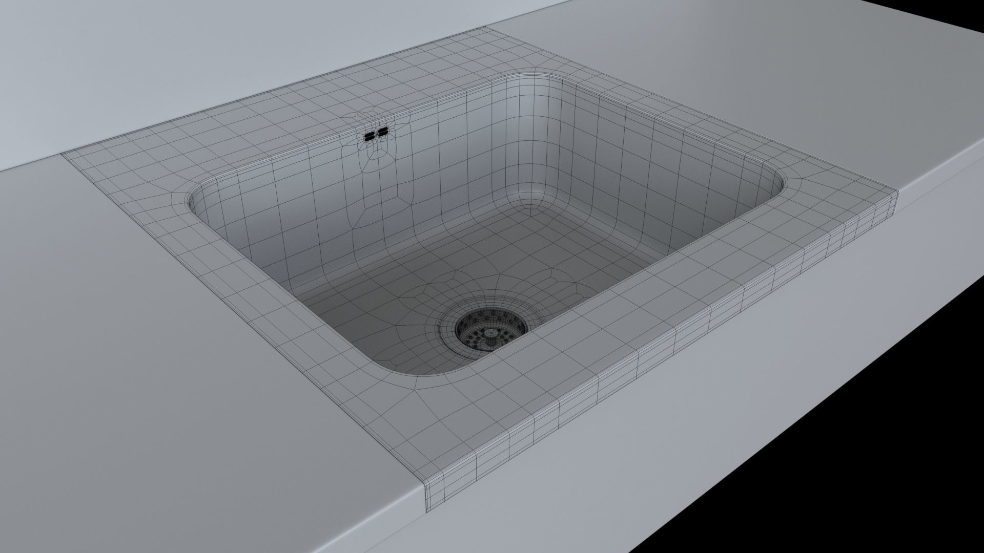 AMMERAN sink Ikea 60x63 5cm 3D model_3