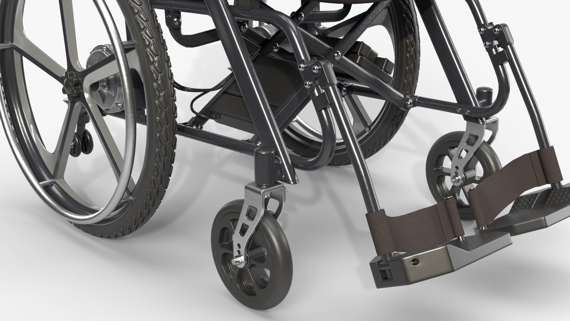Hybrid power and manual wheelchair 3D model_5