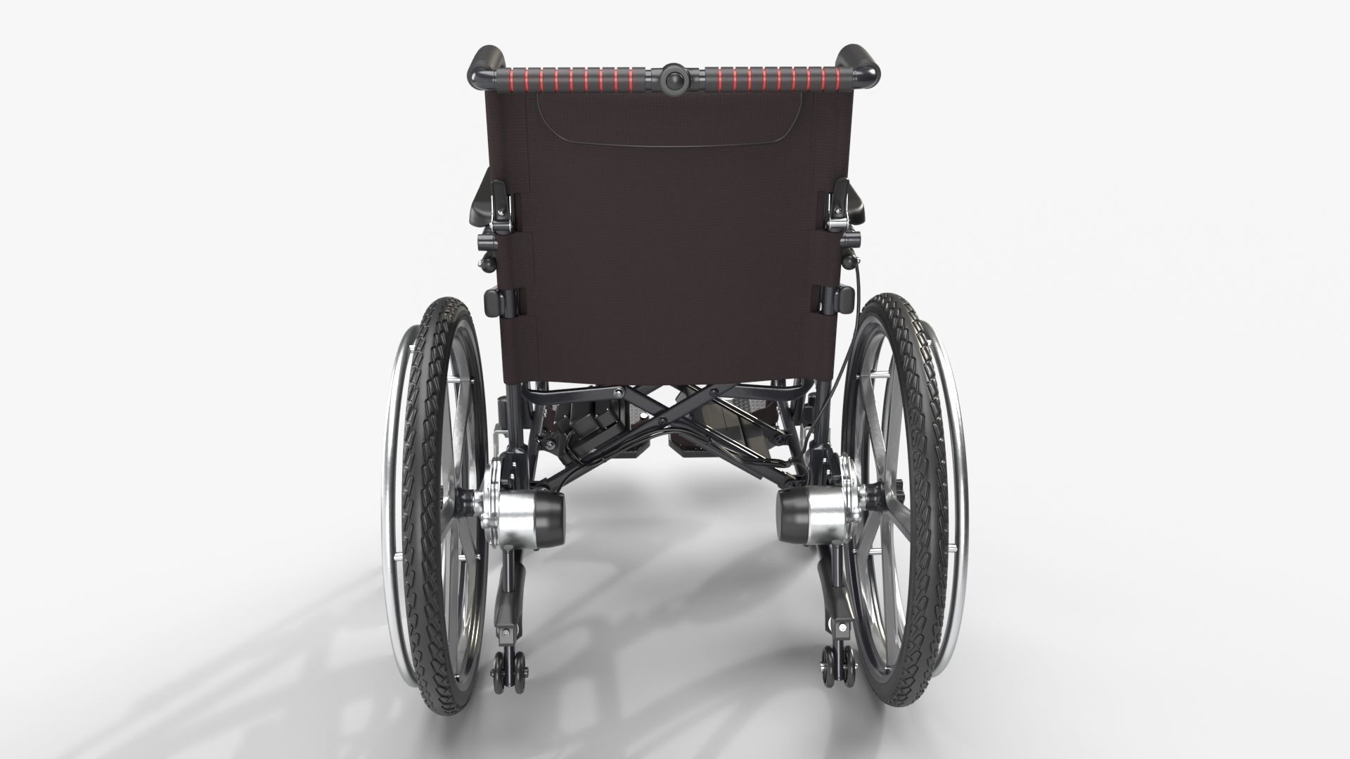 Hybrid power and manual wheelchair 3D model_2