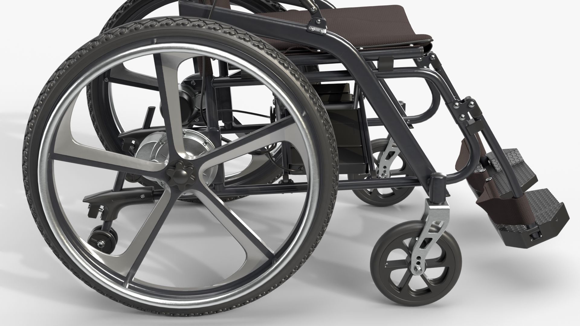 Hybrid power and manual wheelchair 3D model_6