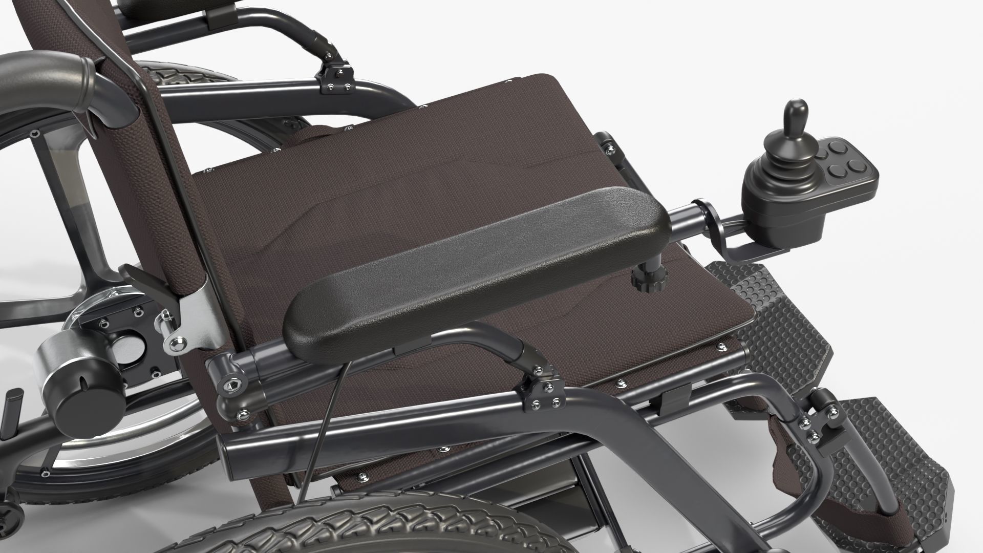 Hybrid power and manual wheelchair 3D model_8