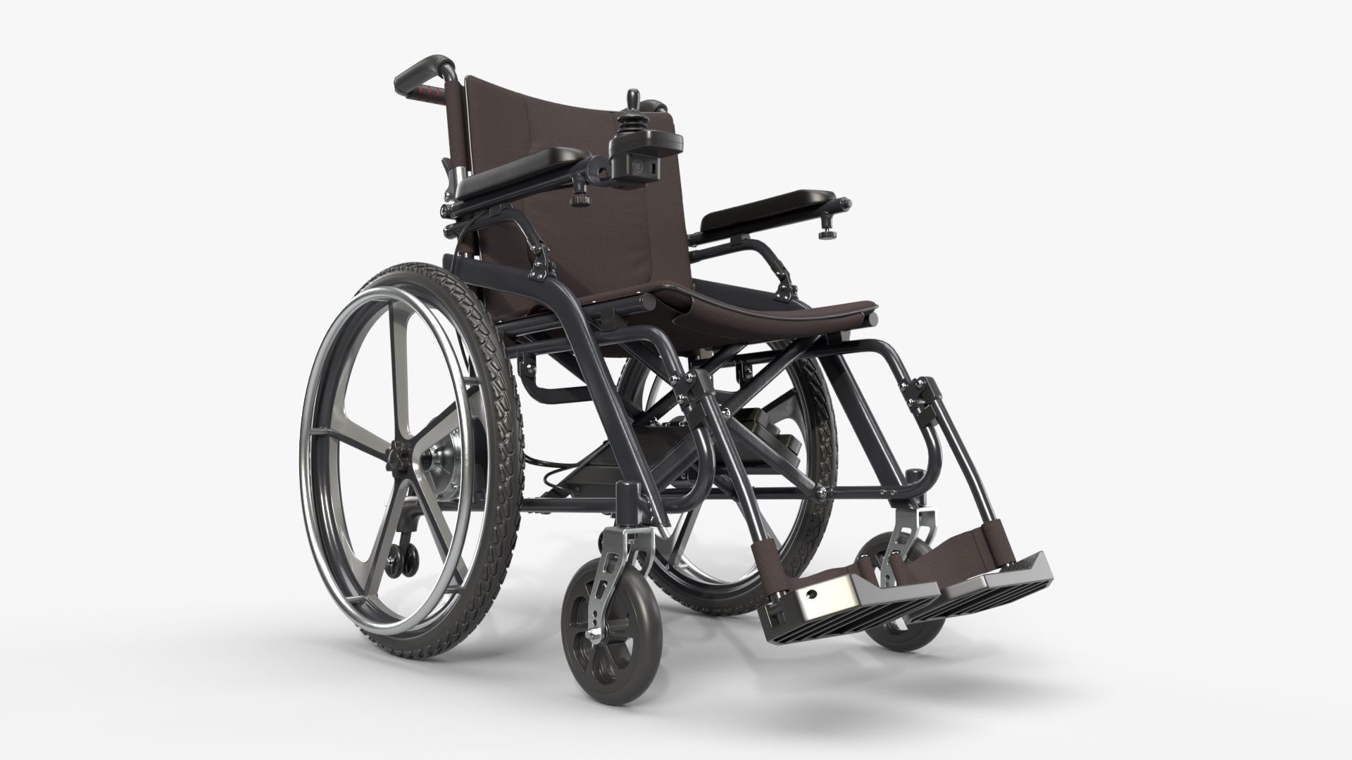 Hybrid power and manual wheelchair 3D model_4