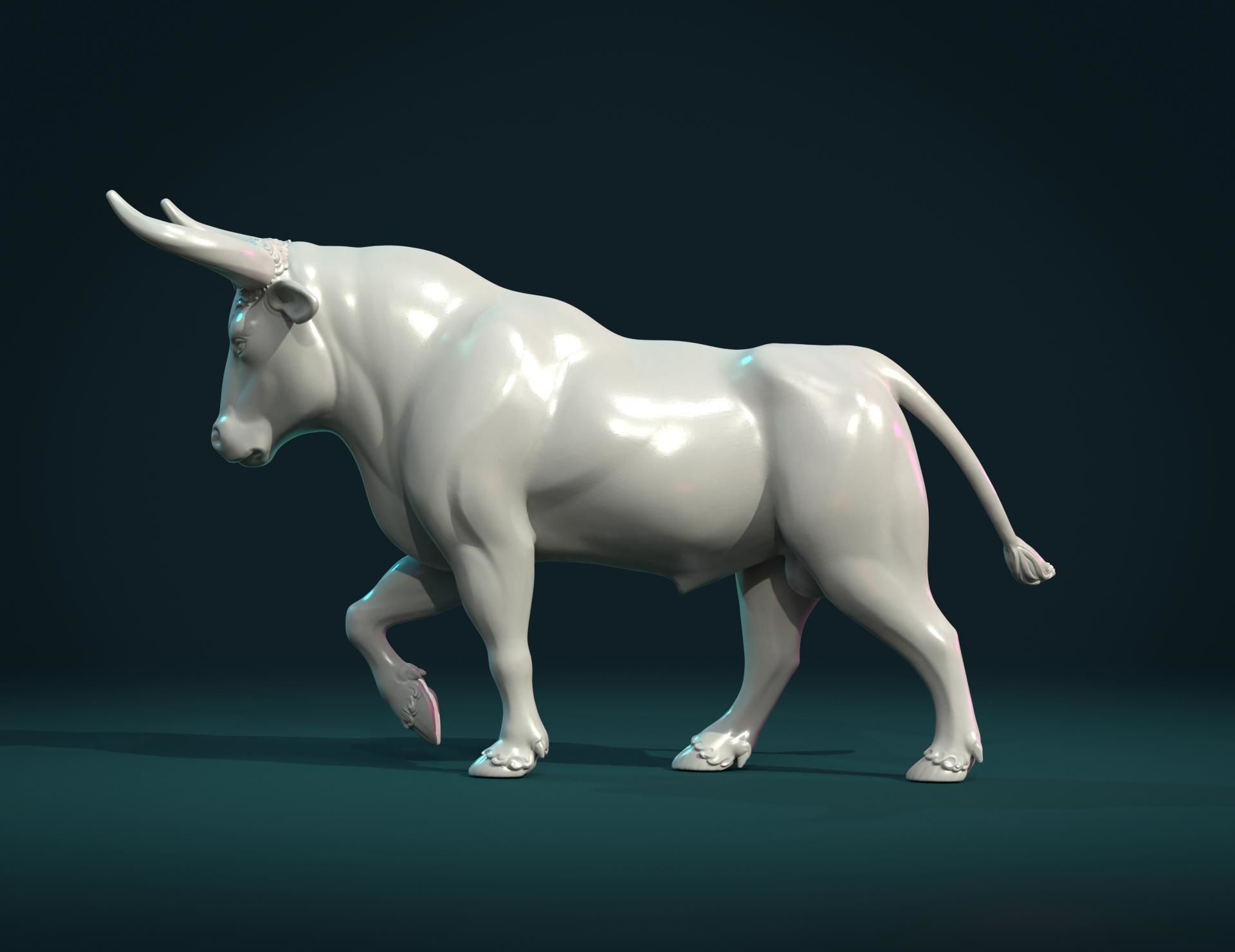 Bull Sculpture 3D print model_2