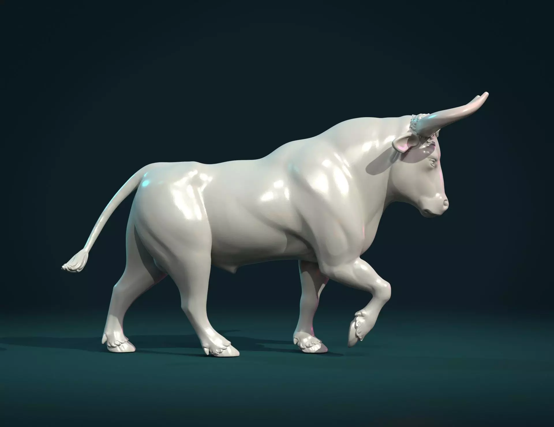 Bull Sculpture 3D print model_0