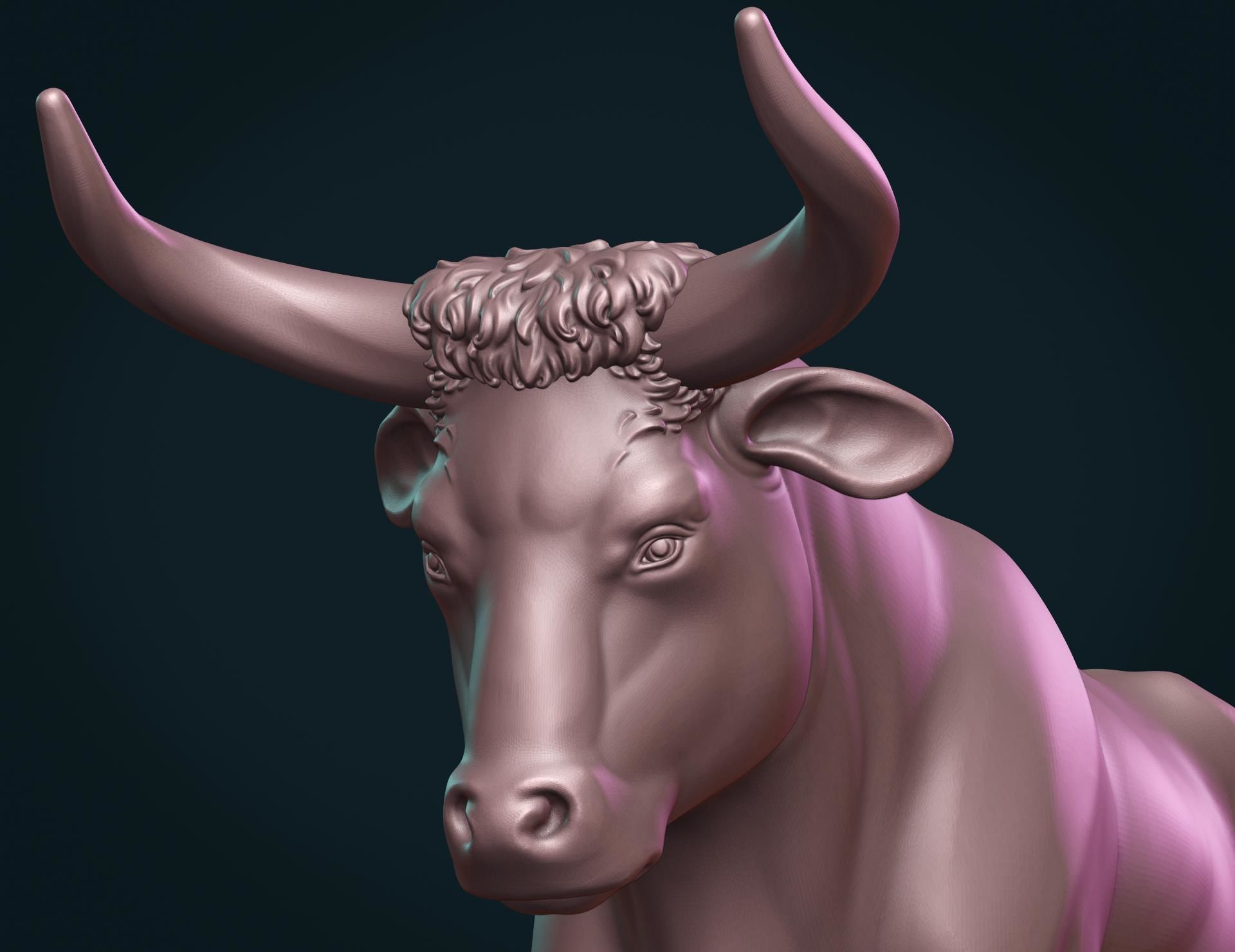Bull Sculpture 3D print model_16
