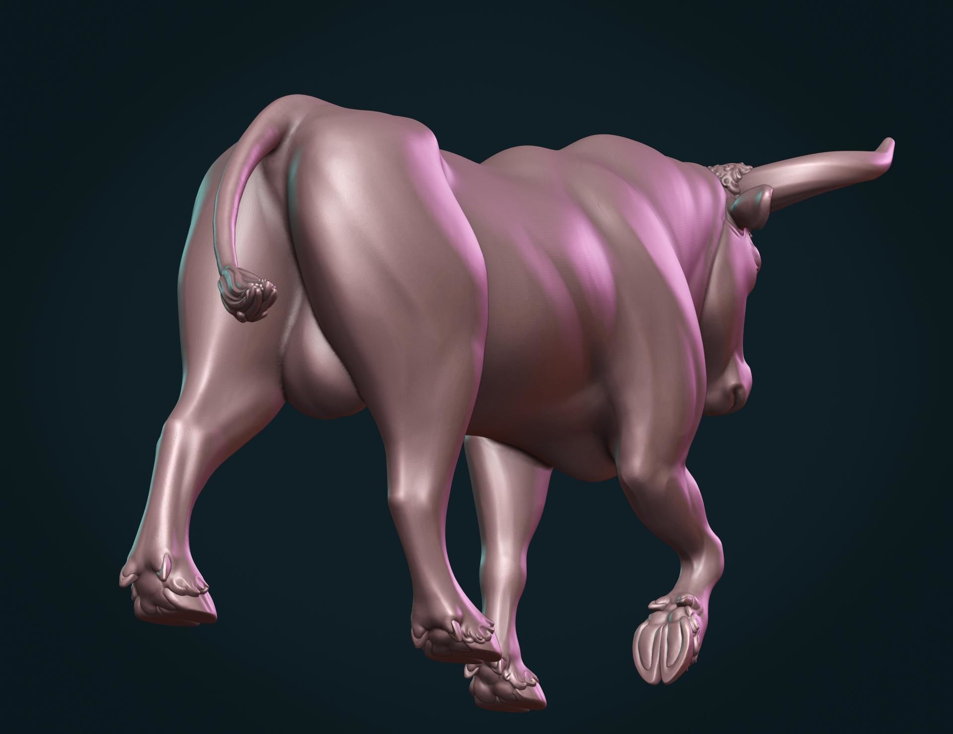 Bull Sculpture 3D print model_11