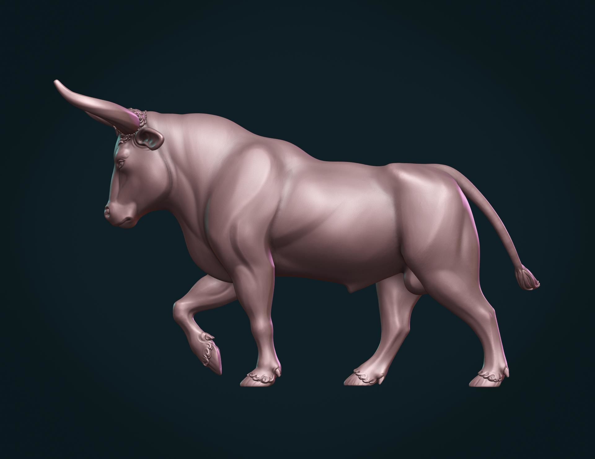 Bull Sculpture 3D print model_17