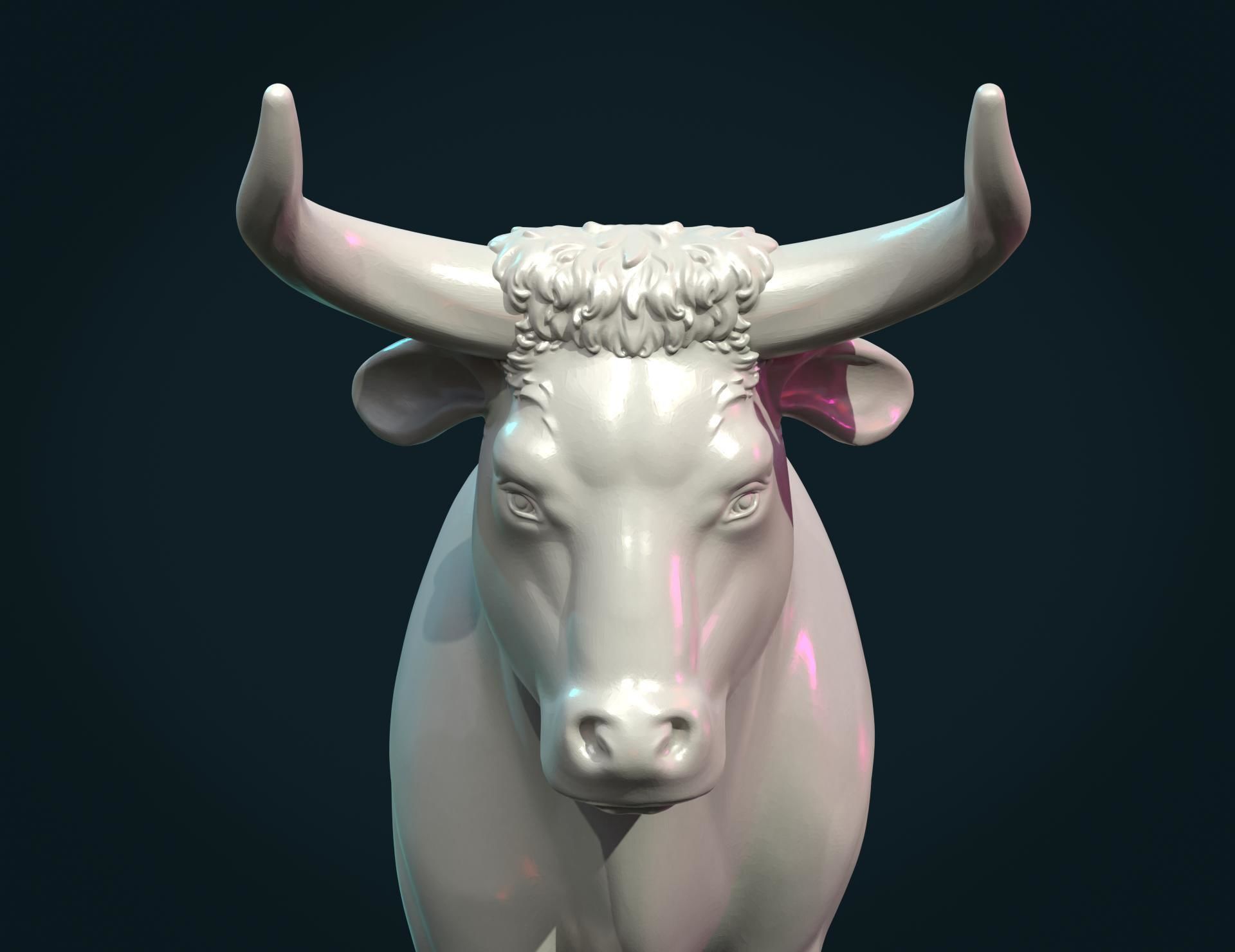 Bull Sculpture 3D print model_5