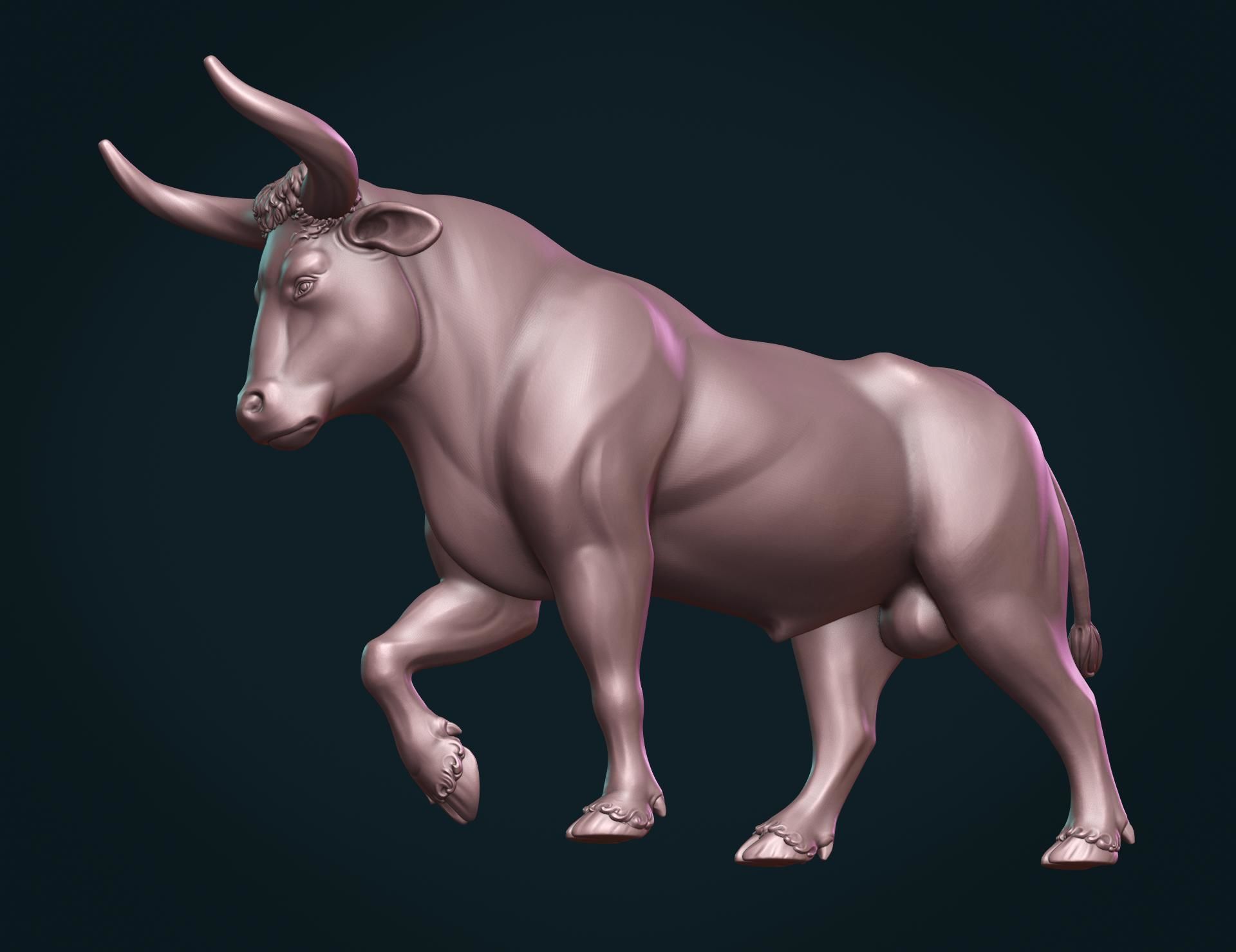 Bull Sculpture 3D print model_12