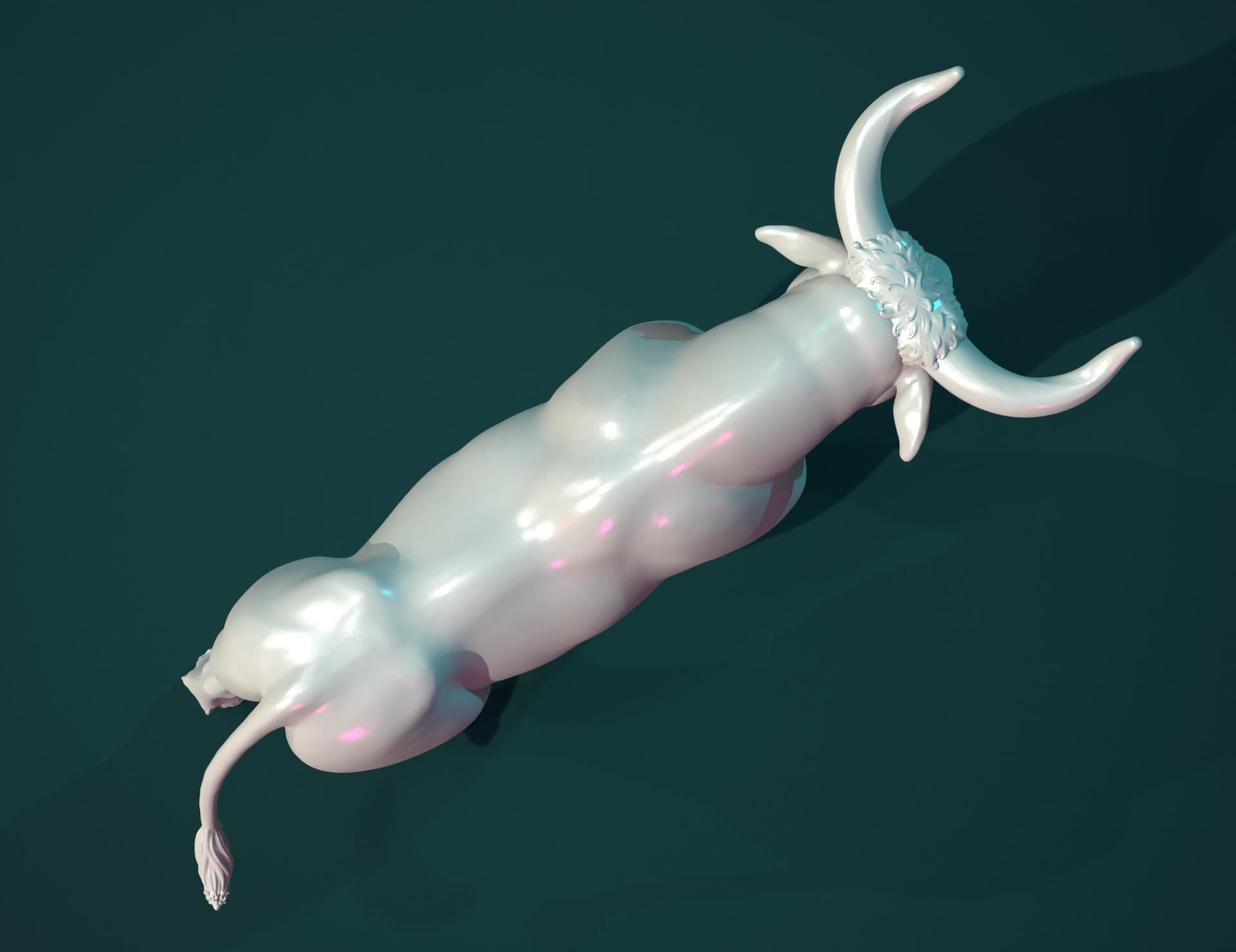 Bull Sculpture 3D print model_6