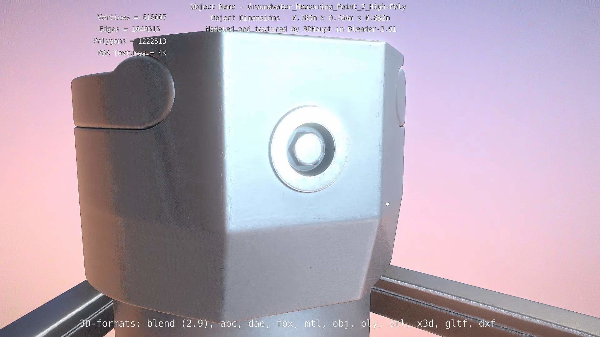 Groundwater Measure Pipe High-Poly Version 3  3D model_15