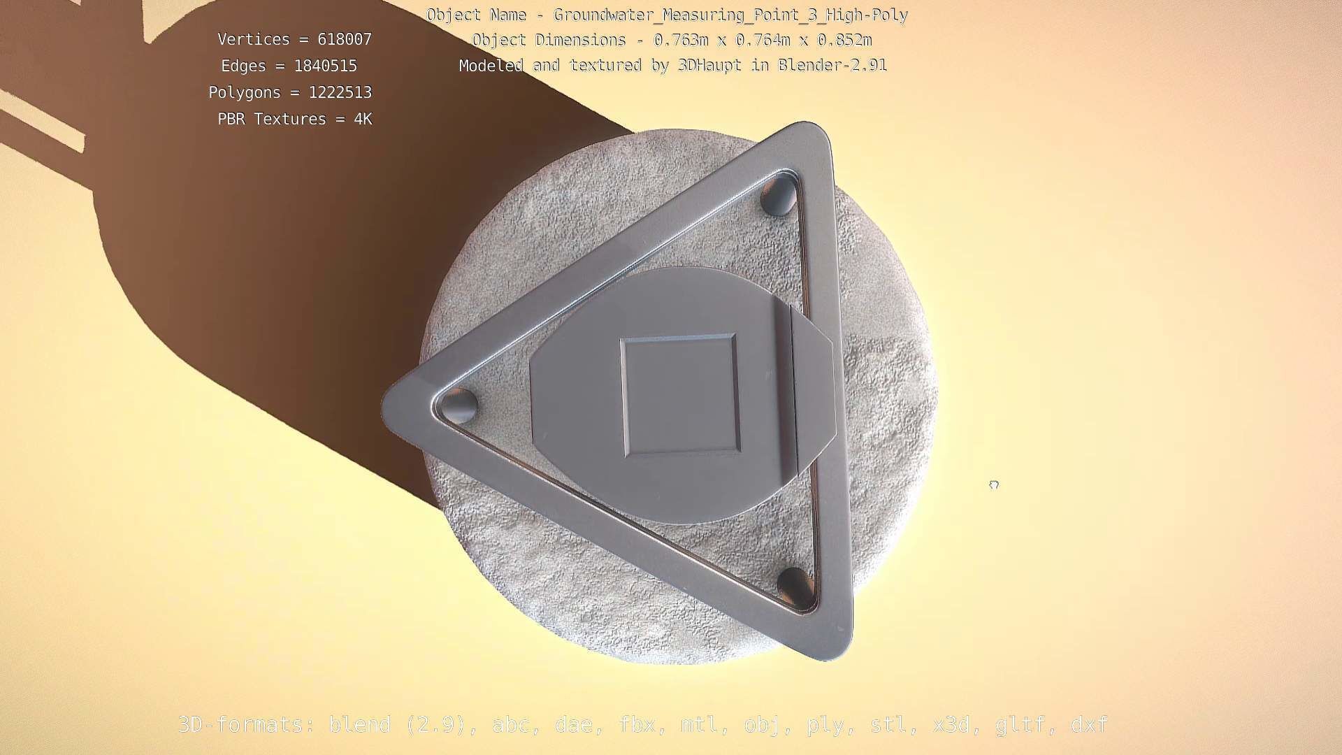 Groundwater Measure Pipe High-Poly Version 3  3D model_115