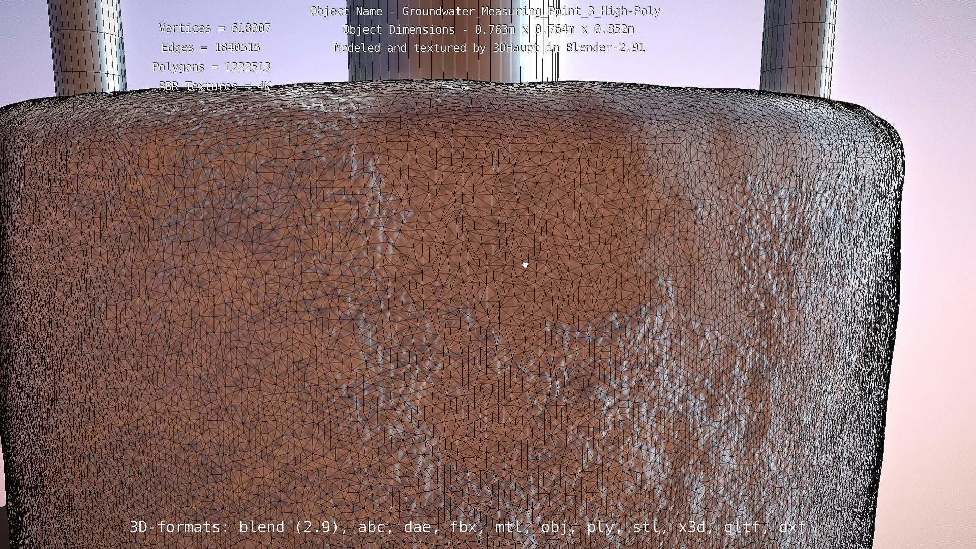 Groundwater Measure Pipe High-Poly Version 3  3D model_65