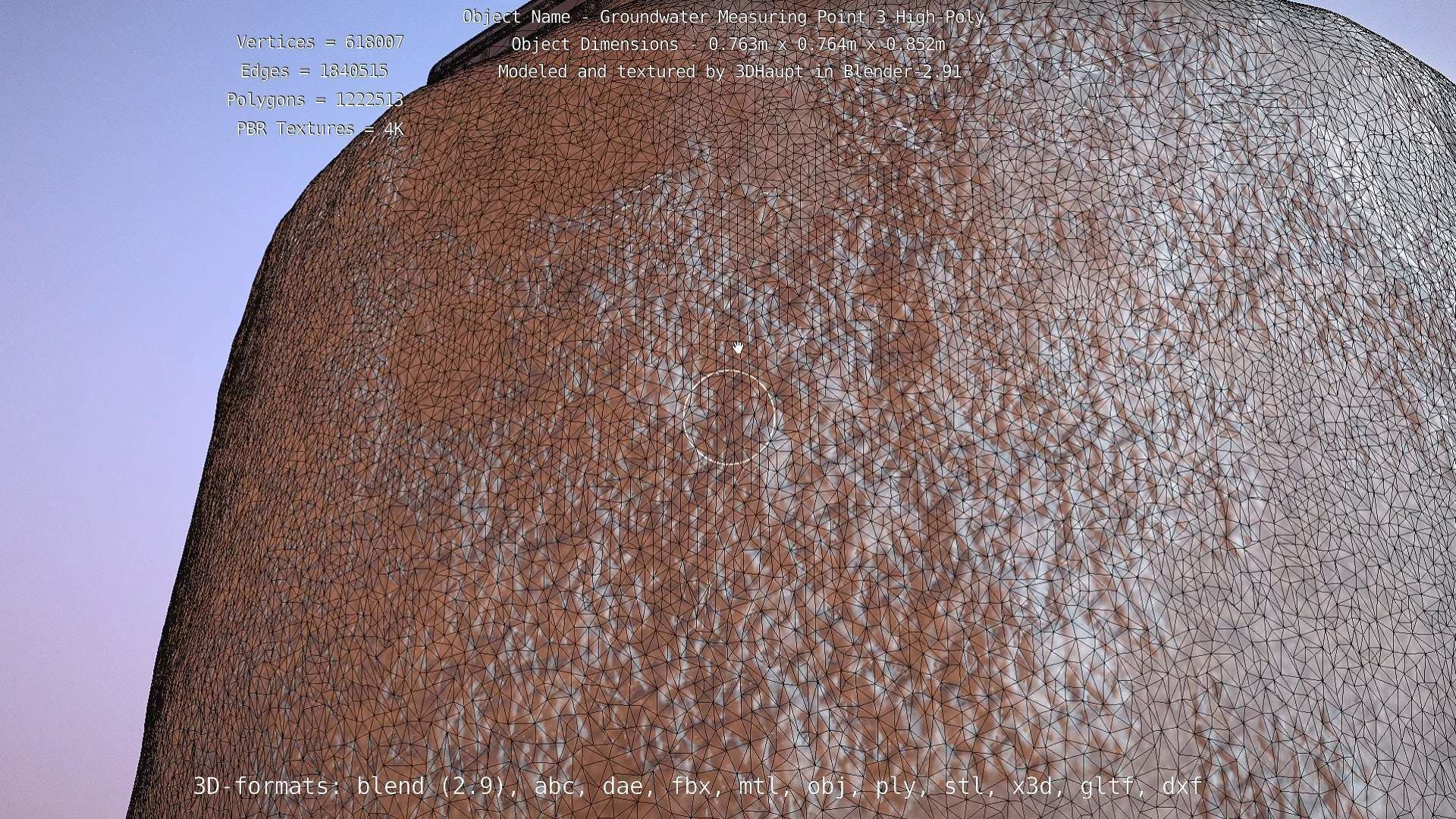 Groundwater Measure Pipe High-Poly Version 3  3D model_67