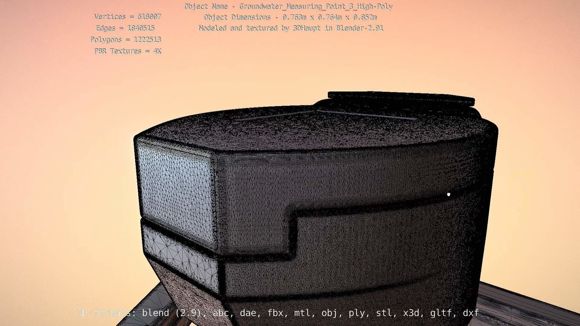 Groundwater Measure Pipe High-Poly Version 3  3D model_52