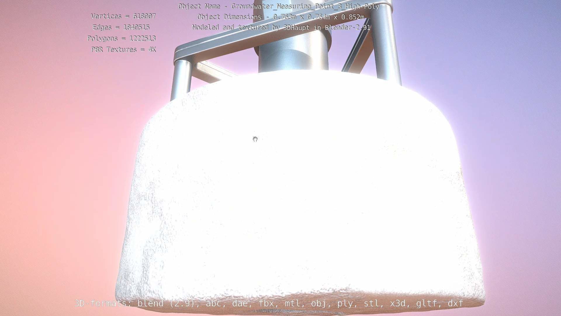 Groundwater Measure Pipe High-Poly Version 3  3D model_73