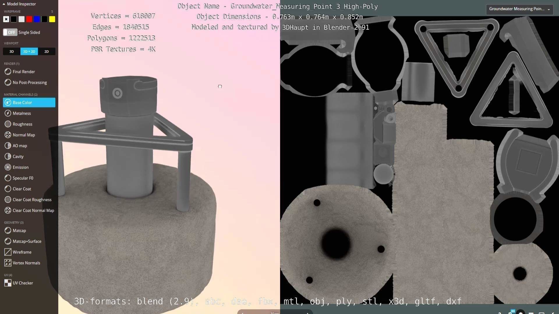 Groundwater Measure Pipe High-Poly Version 3  3D model_41