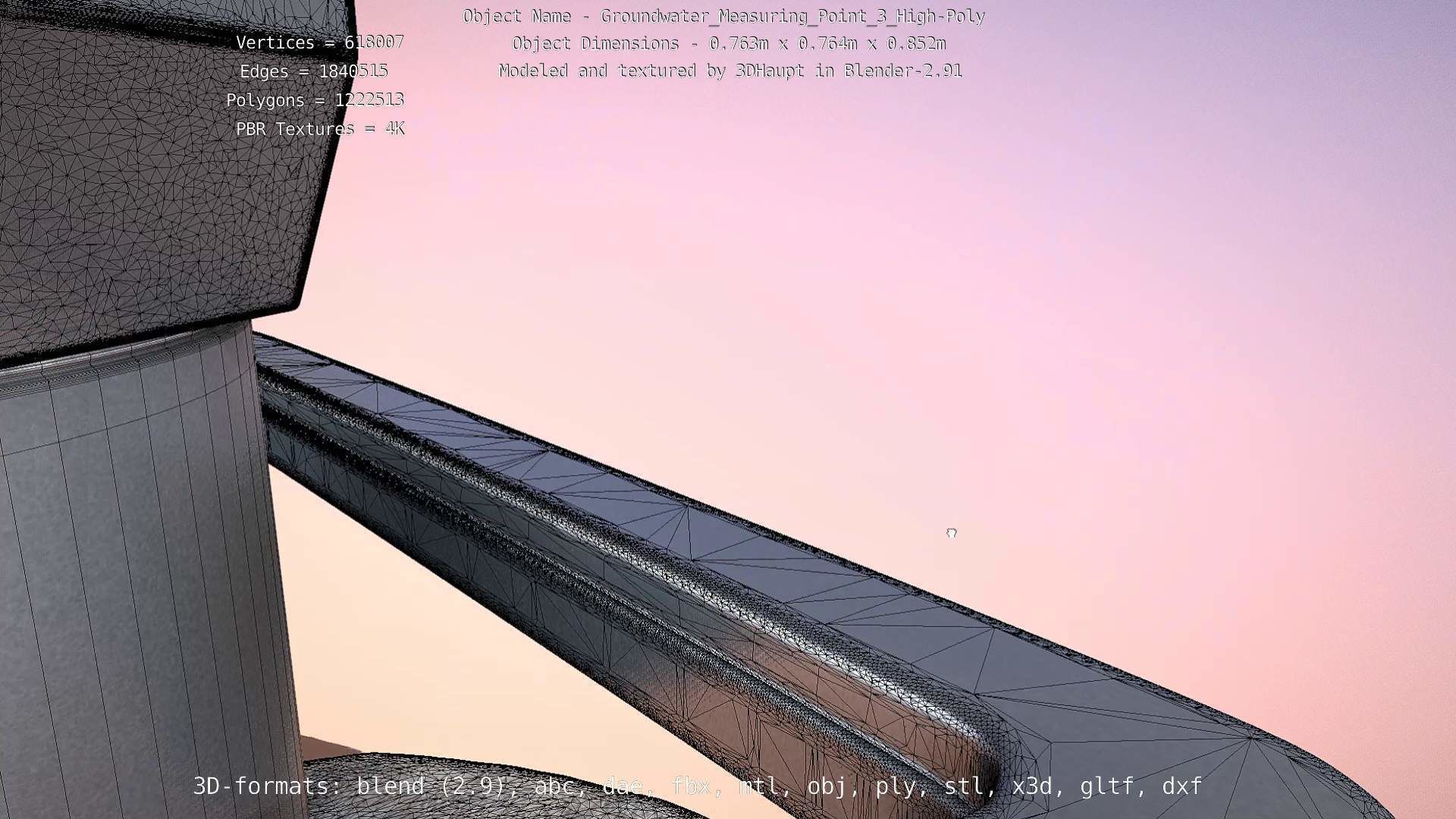 Groundwater Measure Pipe High-Poly Version 3  3D model_127