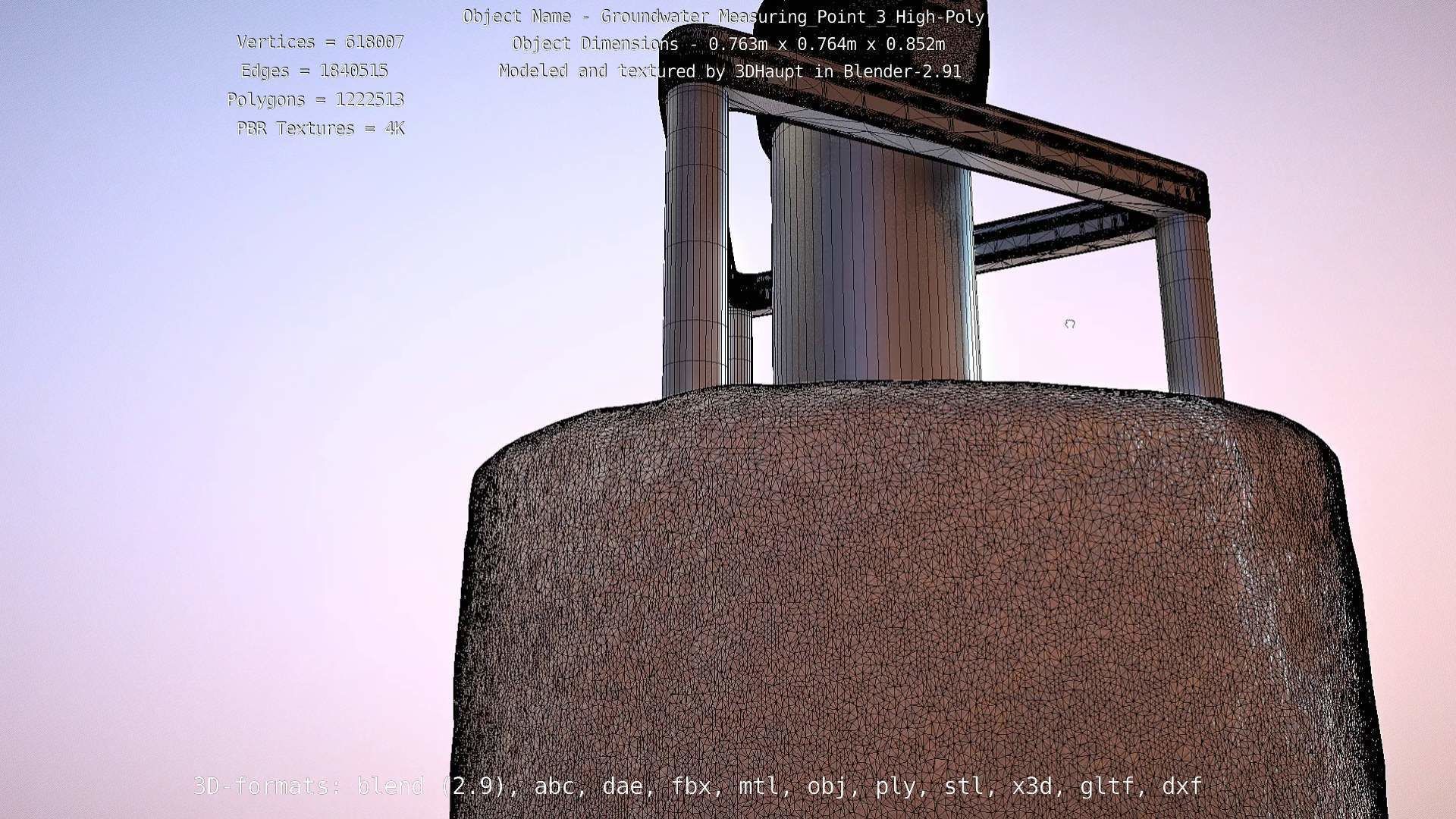 Groundwater Measure Pipe High-Poly Version 3  3D model_32