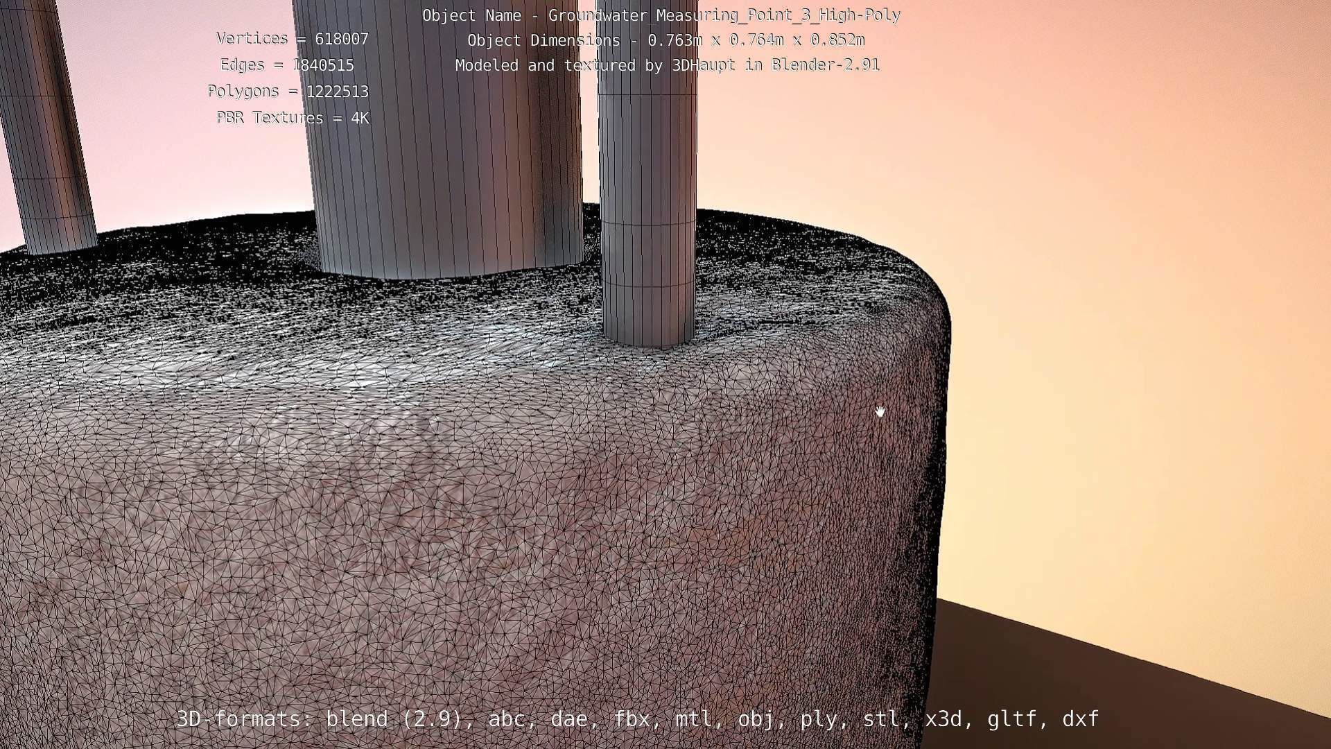 Groundwater Measure Pipe High-Poly Version 3  3D model_58