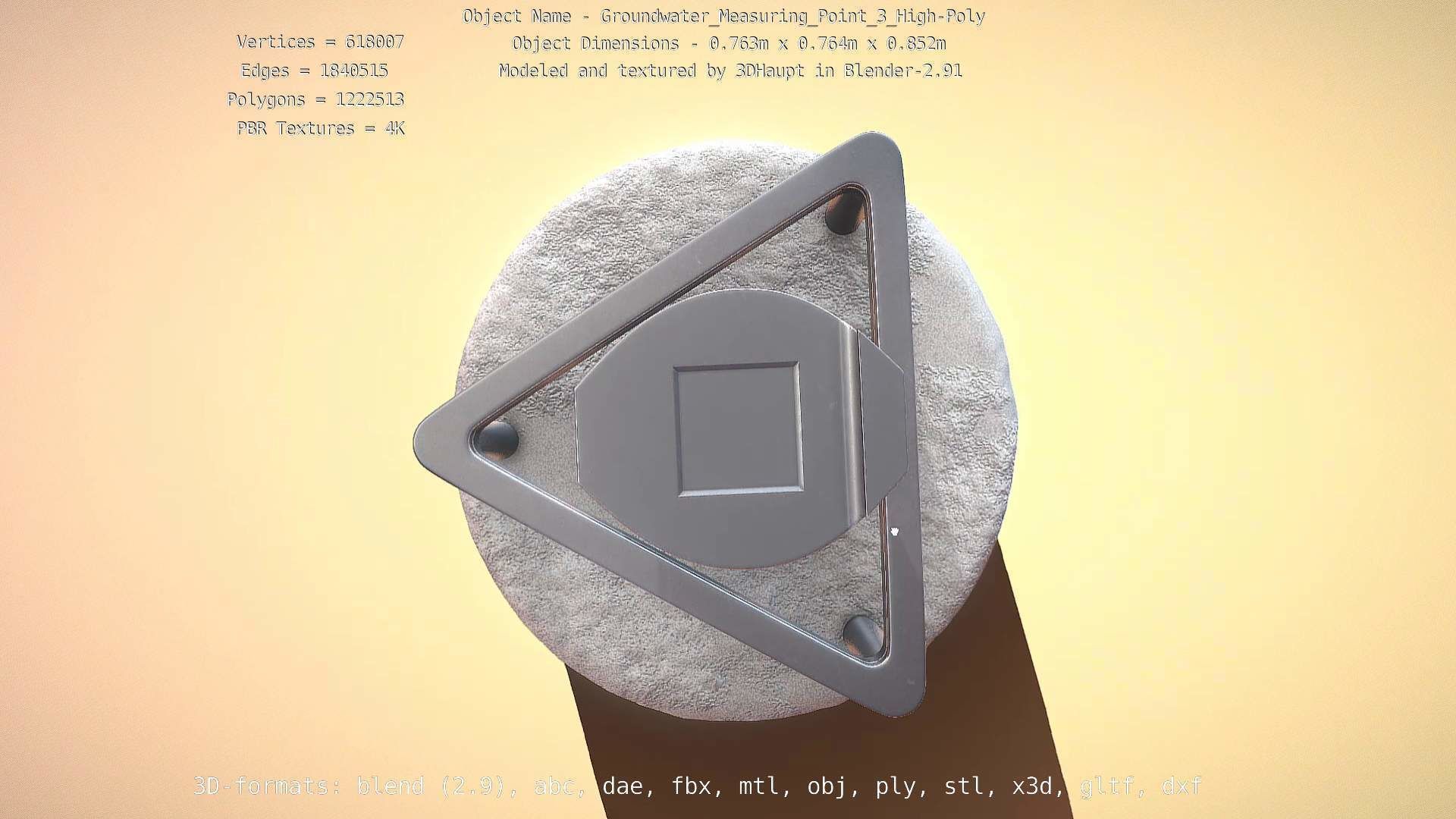 Groundwater Measure Pipe High-Poly Version 3  3D model_117