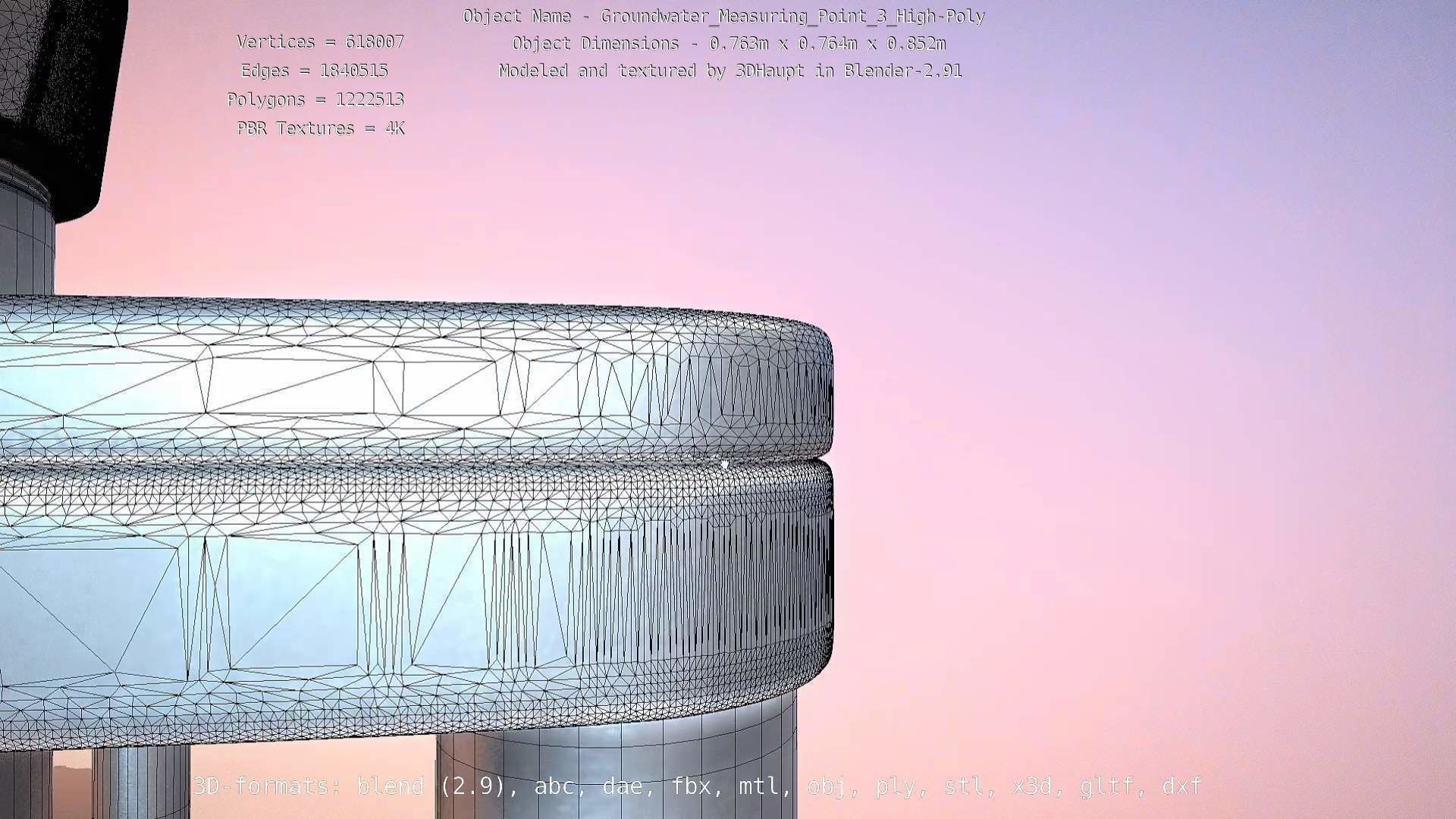 Groundwater Measure Pipe High-Poly Version 3  3D model_26