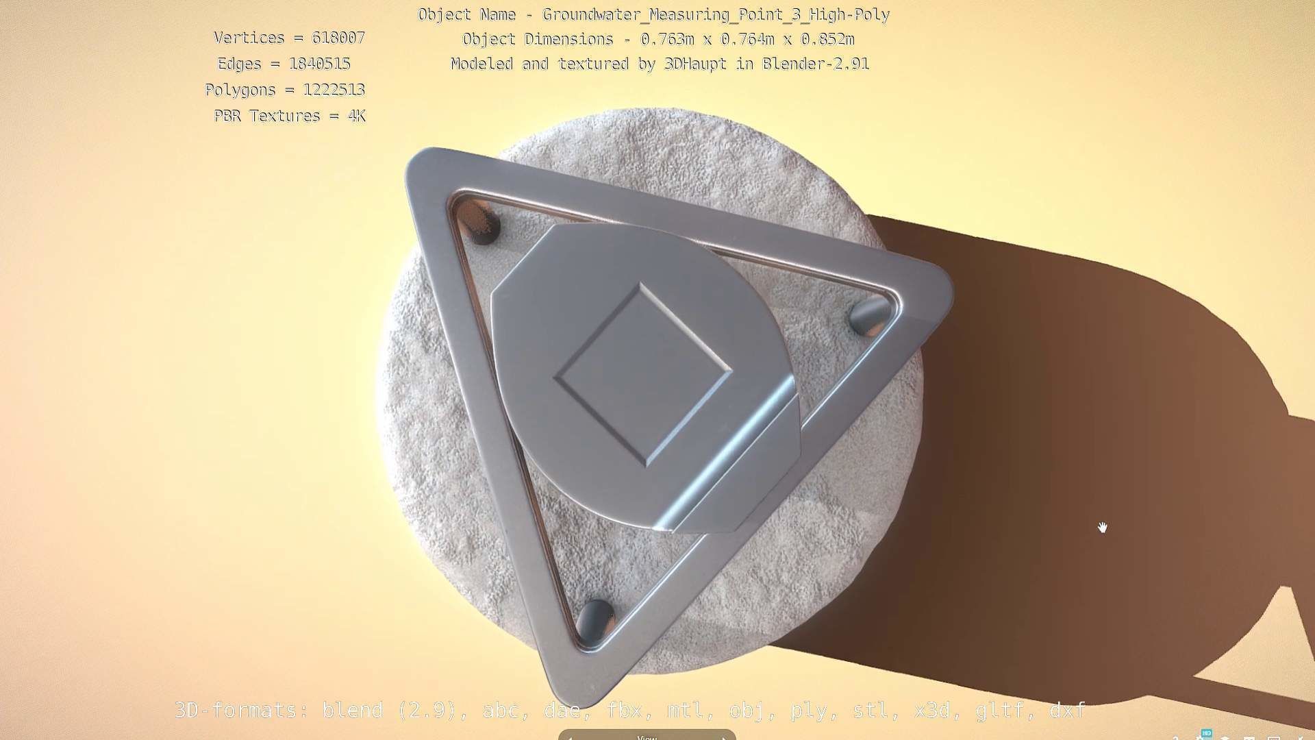 Groundwater Measure Pipe High-Poly Version 3  3D model_113