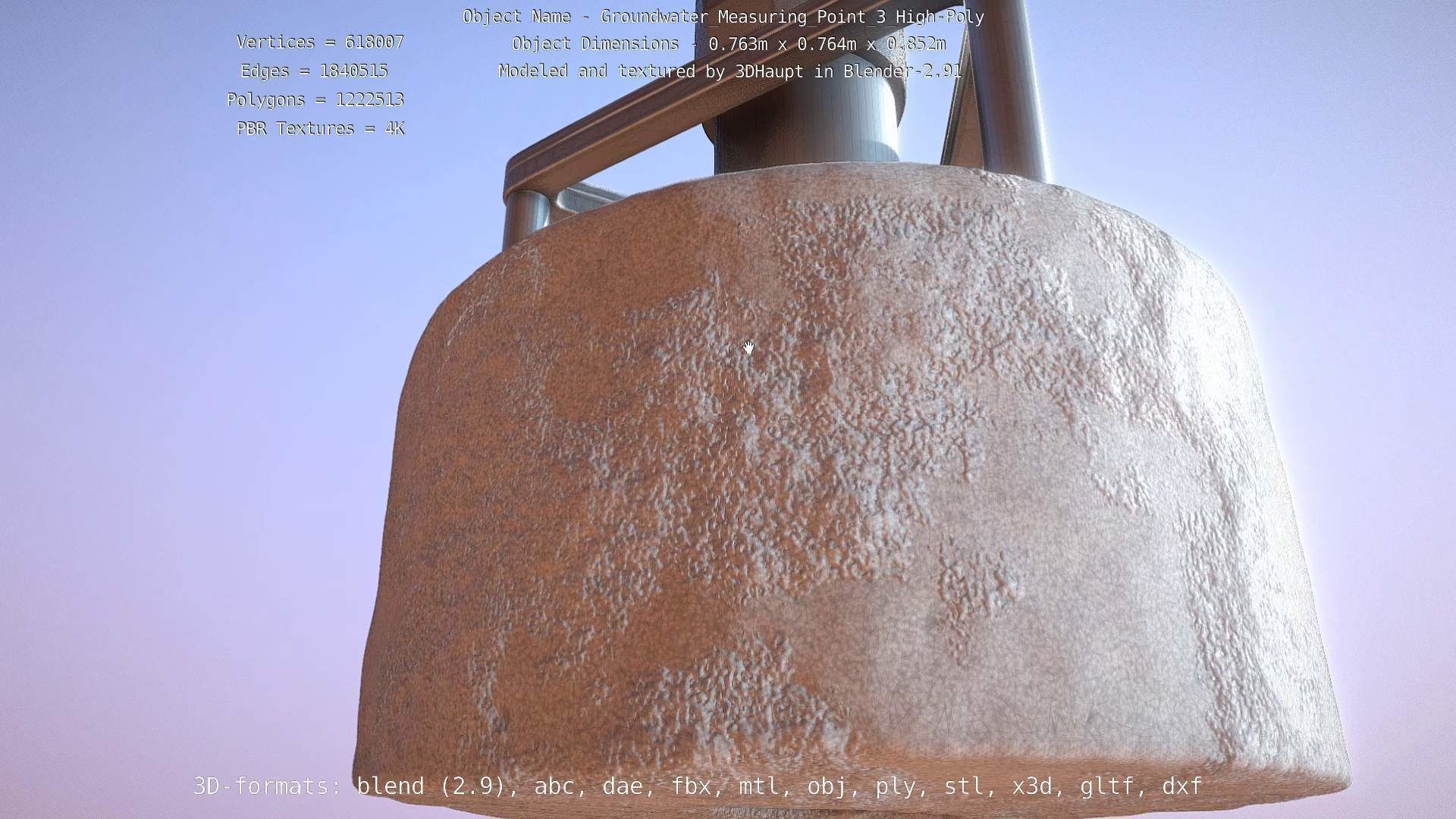 Groundwater Measure Pipe High-Poly Version 3  3D model_68