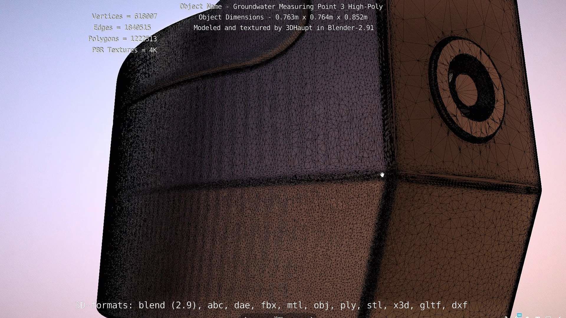 Groundwater Measure Pipe High-Poly Version 3  3D model_53