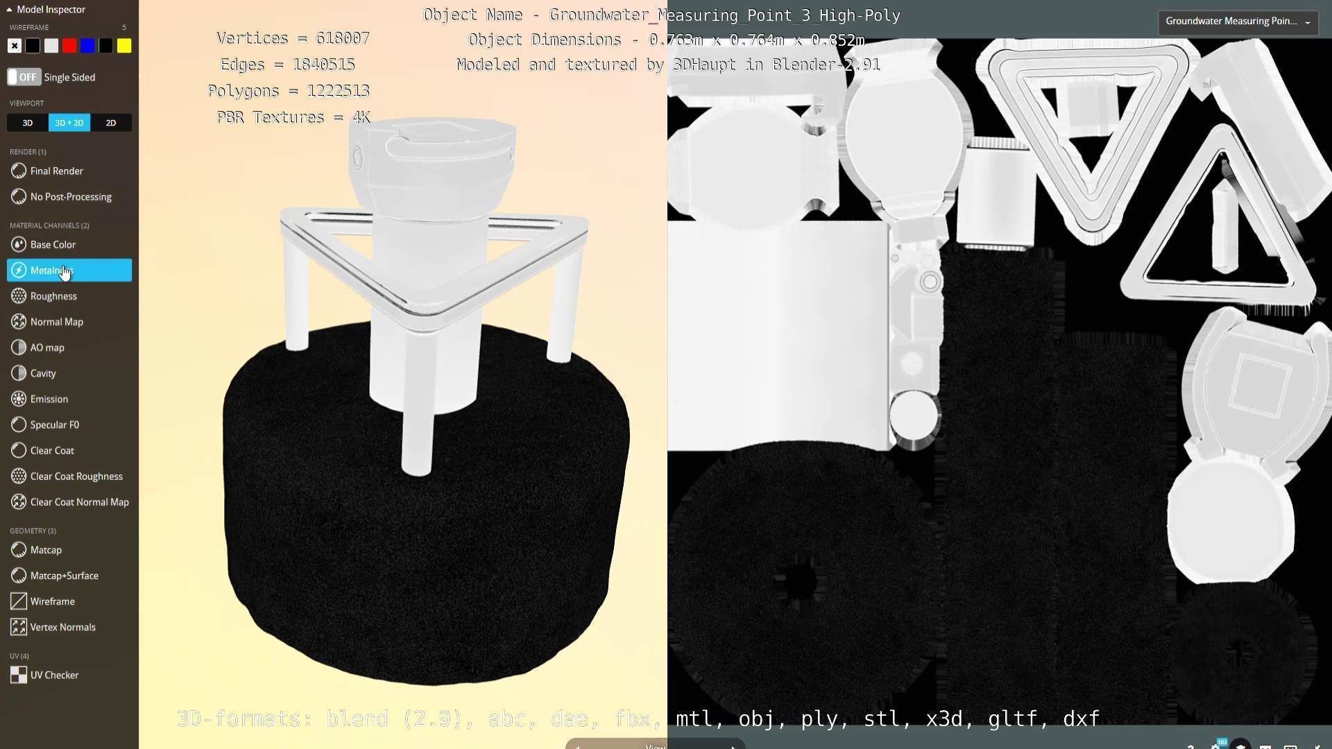Groundwater Measure Pipe High-Poly Version 3  3D model_42