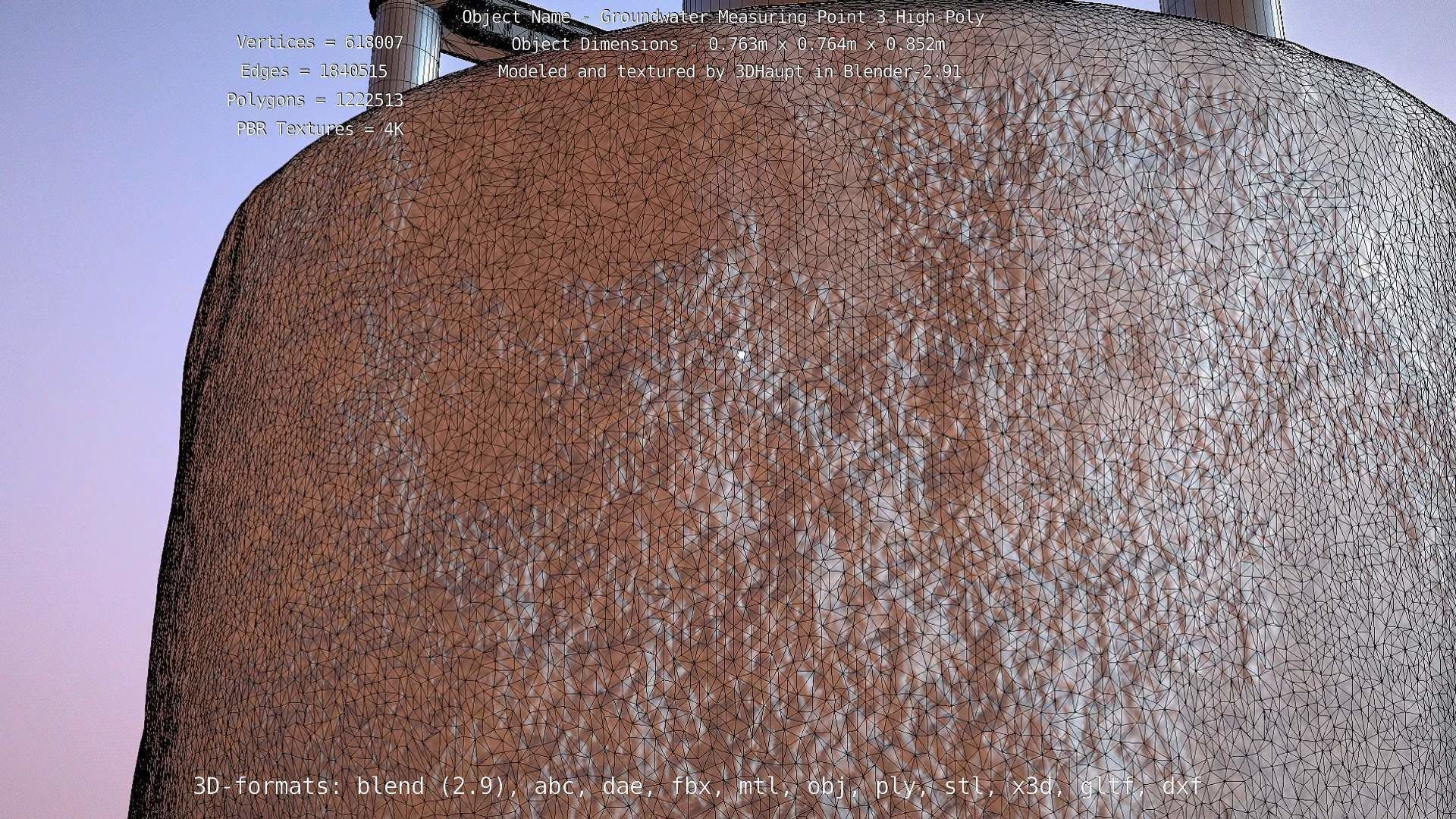 Groundwater Measure Pipe High-Poly Version 3  3D model_66