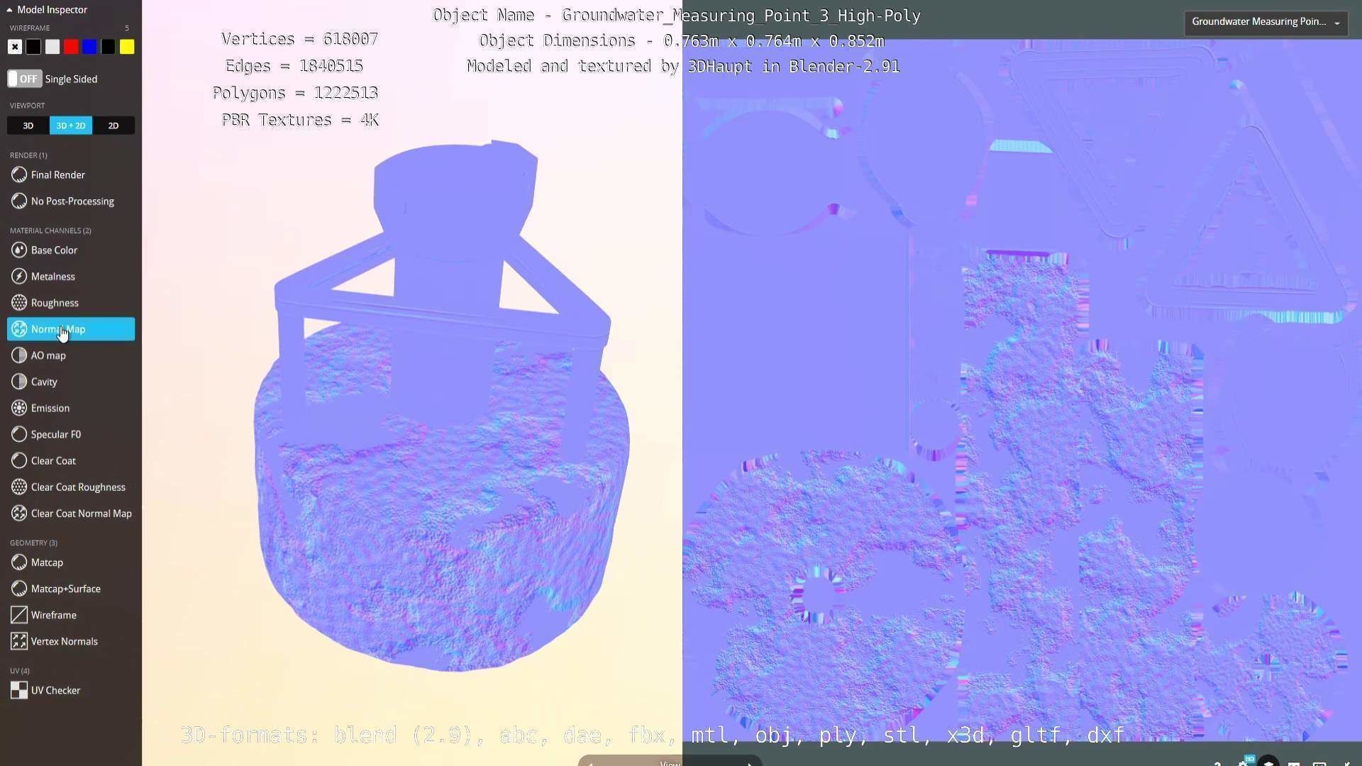 Groundwater Measure Pipe High-Poly Version 3  3D model_44