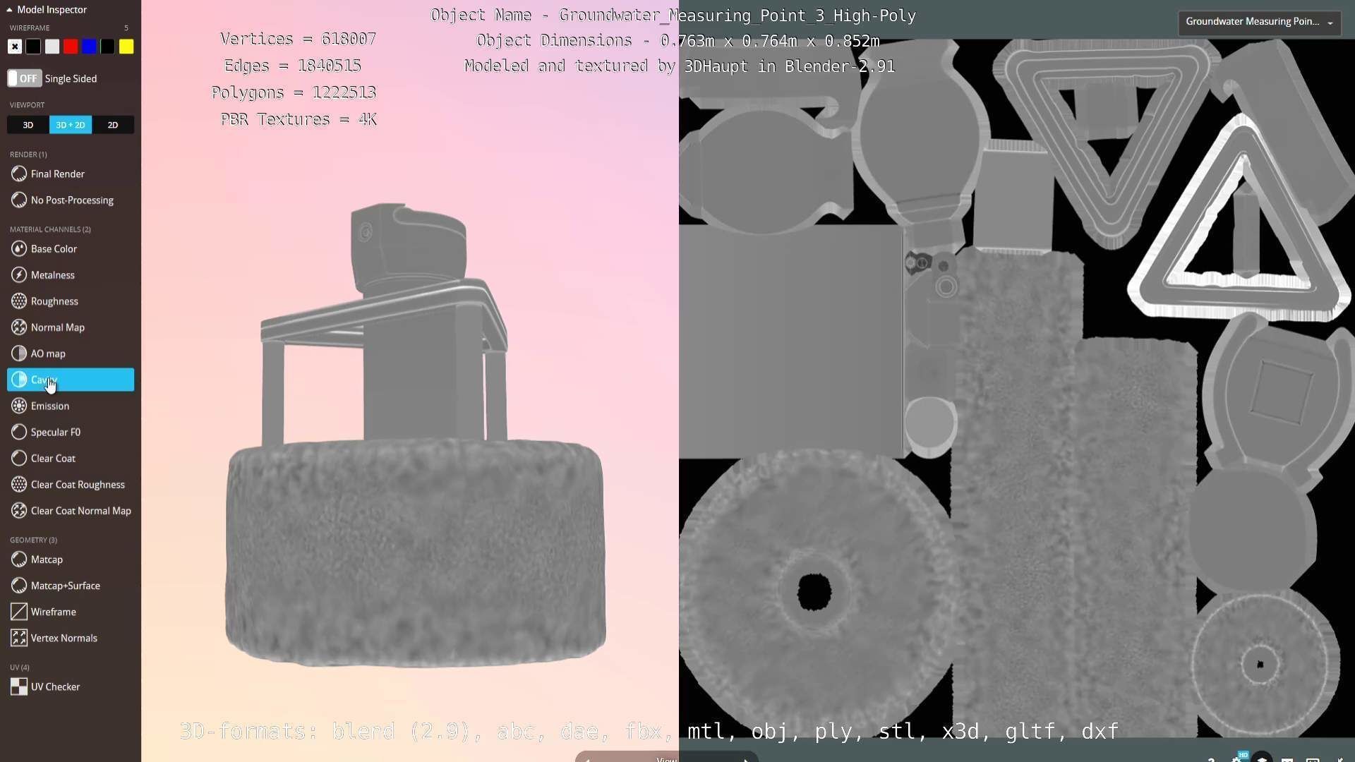 Groundwater Measure Pipe High-Poly Version 3  3D model_46